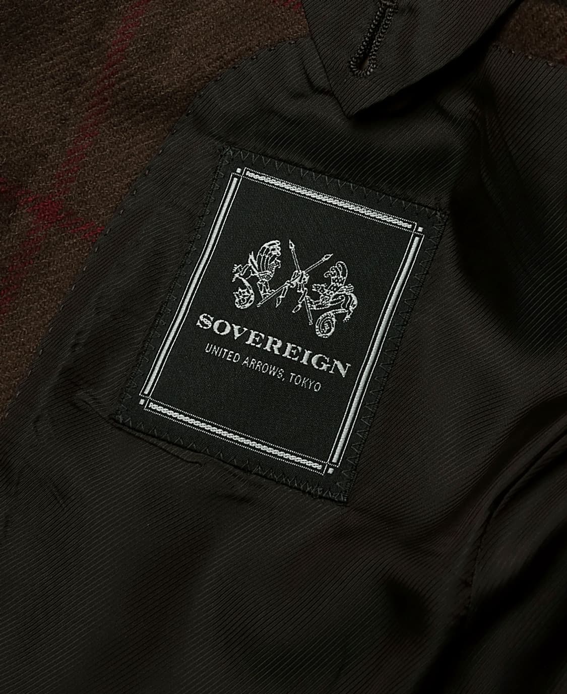 소버린 하우스 [Sovereign House] 브라운 체크 캐시미어 자켓 상품이미지5