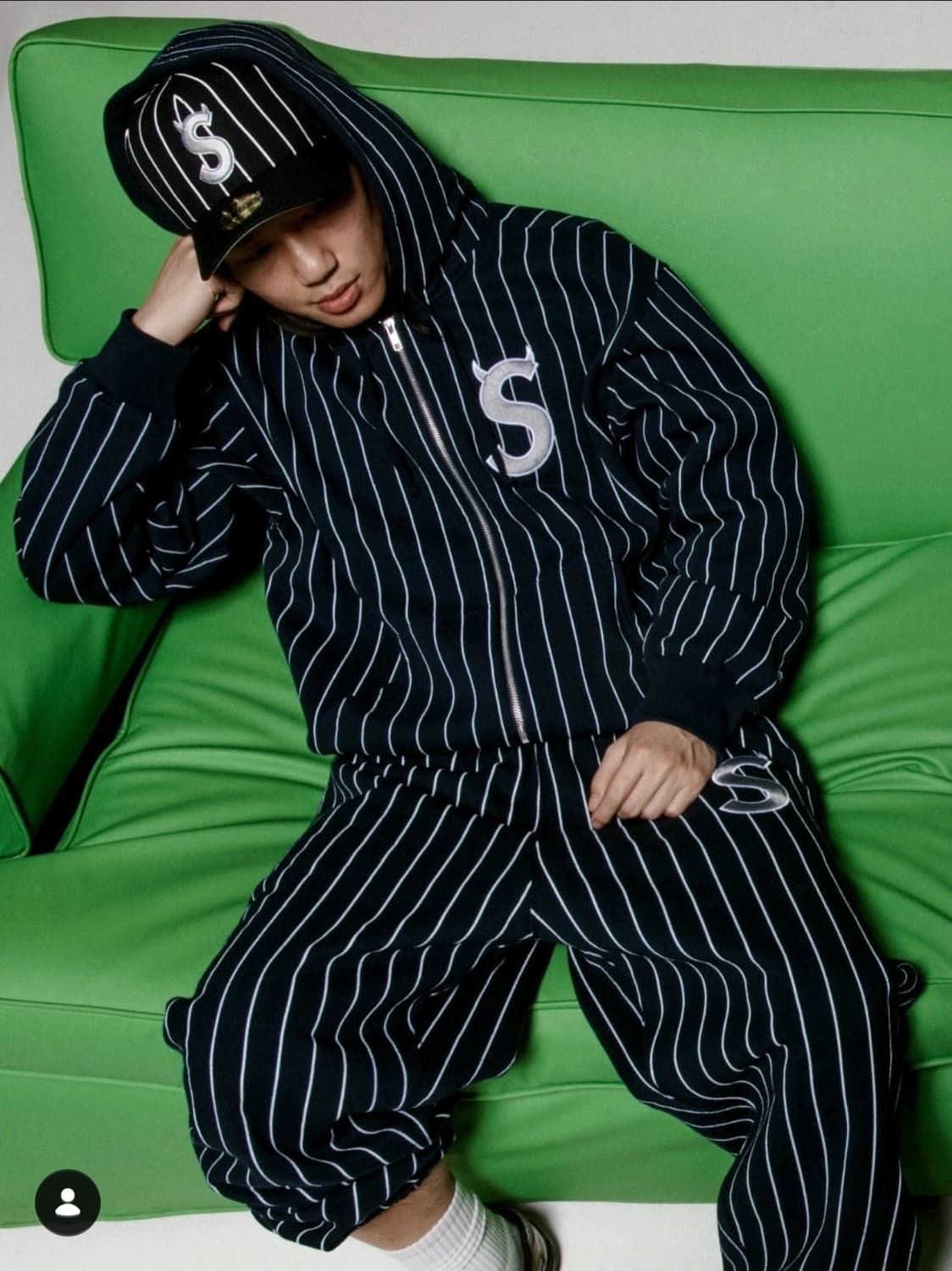 슈프림 데빌 S 로고 집업 후드 스웨트셔츠 스트라이프 - 26SS 상품이미지3