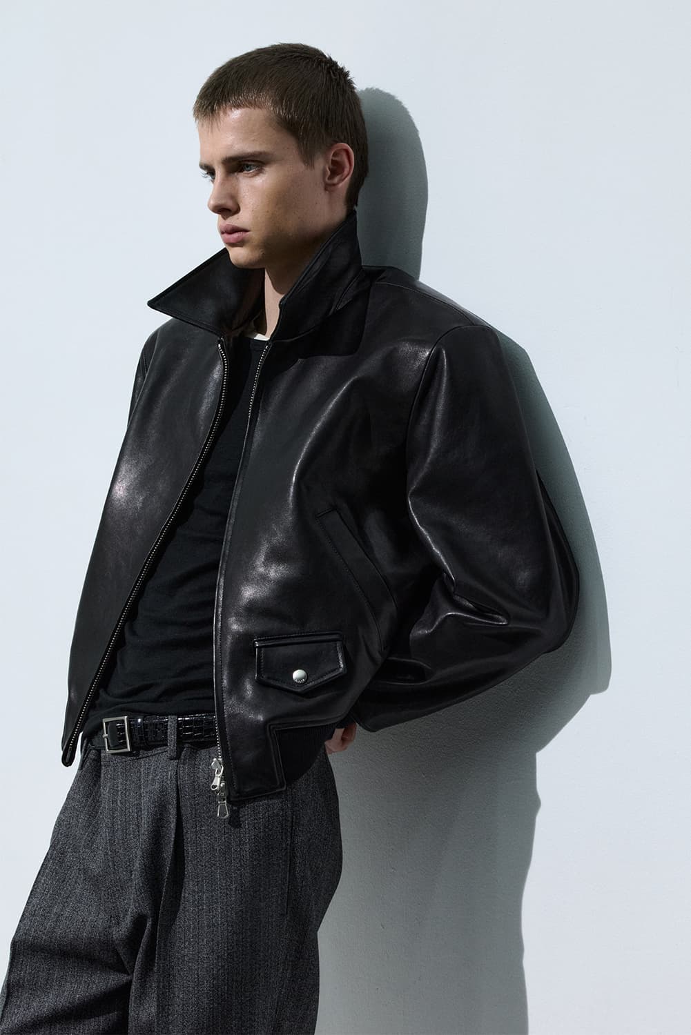 세비지 싱글레더 봄버자켓 L사이즈 상품이미지5