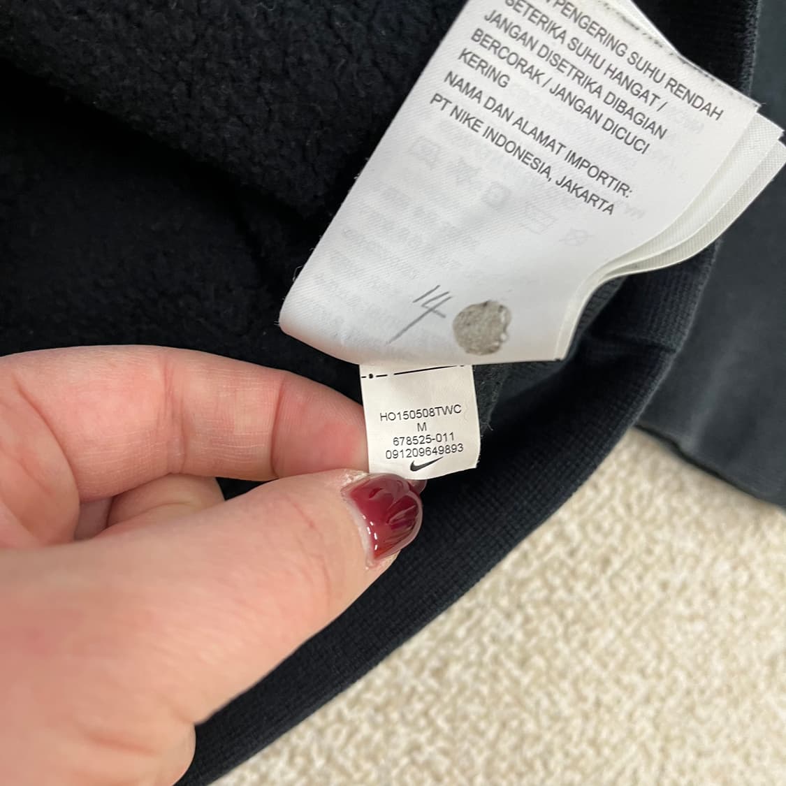 [M] 나이키 스우시 빅로고 블랙 맨투맨 스웻셔츠 0107M1 상품이미지4