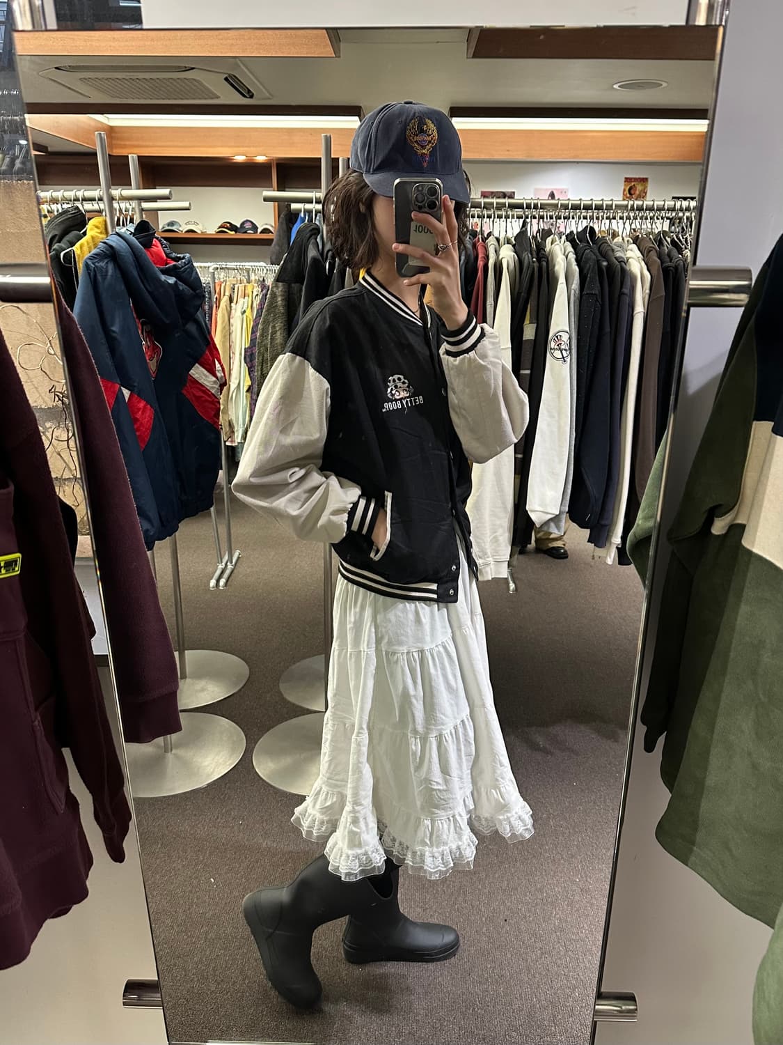 L)Betty Boop 빈티지 여성 바시티 자켓 상품이미지1