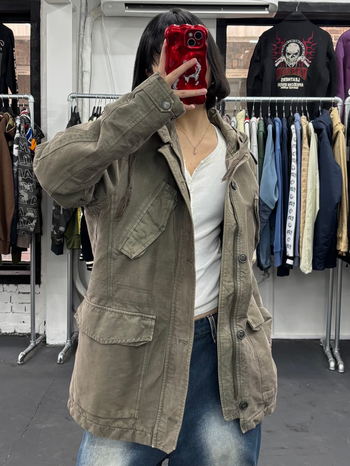 디젤 밀리터리 후드 자켓 상품이미지3