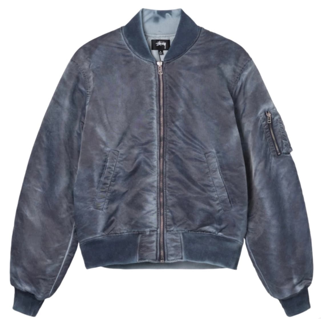 스투시 다이드 나일론 봄버 네이비 상품이미지1