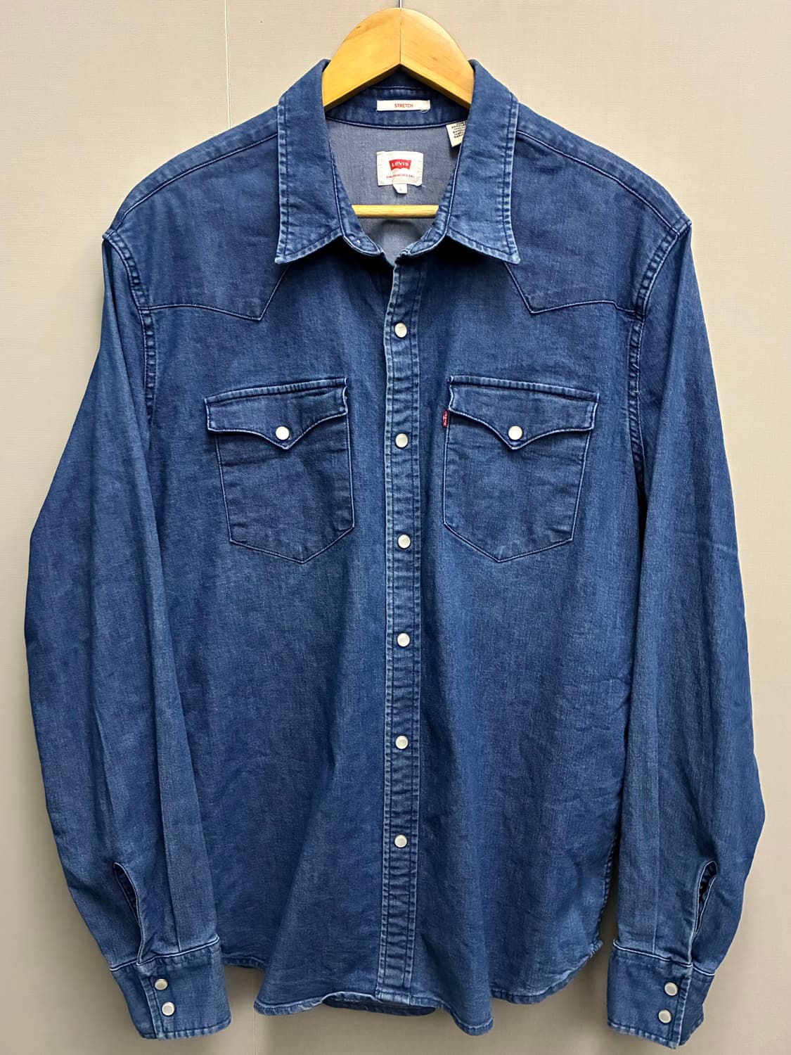 (L)리바이스 투포켓 중청 웨스턴 데님셔츠 웨스턴셔츠 lvc 상품이미지1