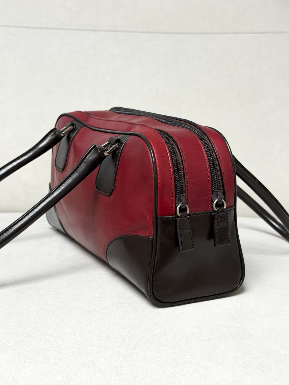 프라다 투톤 카프스킨 볼링 숄더백 상품이미지4