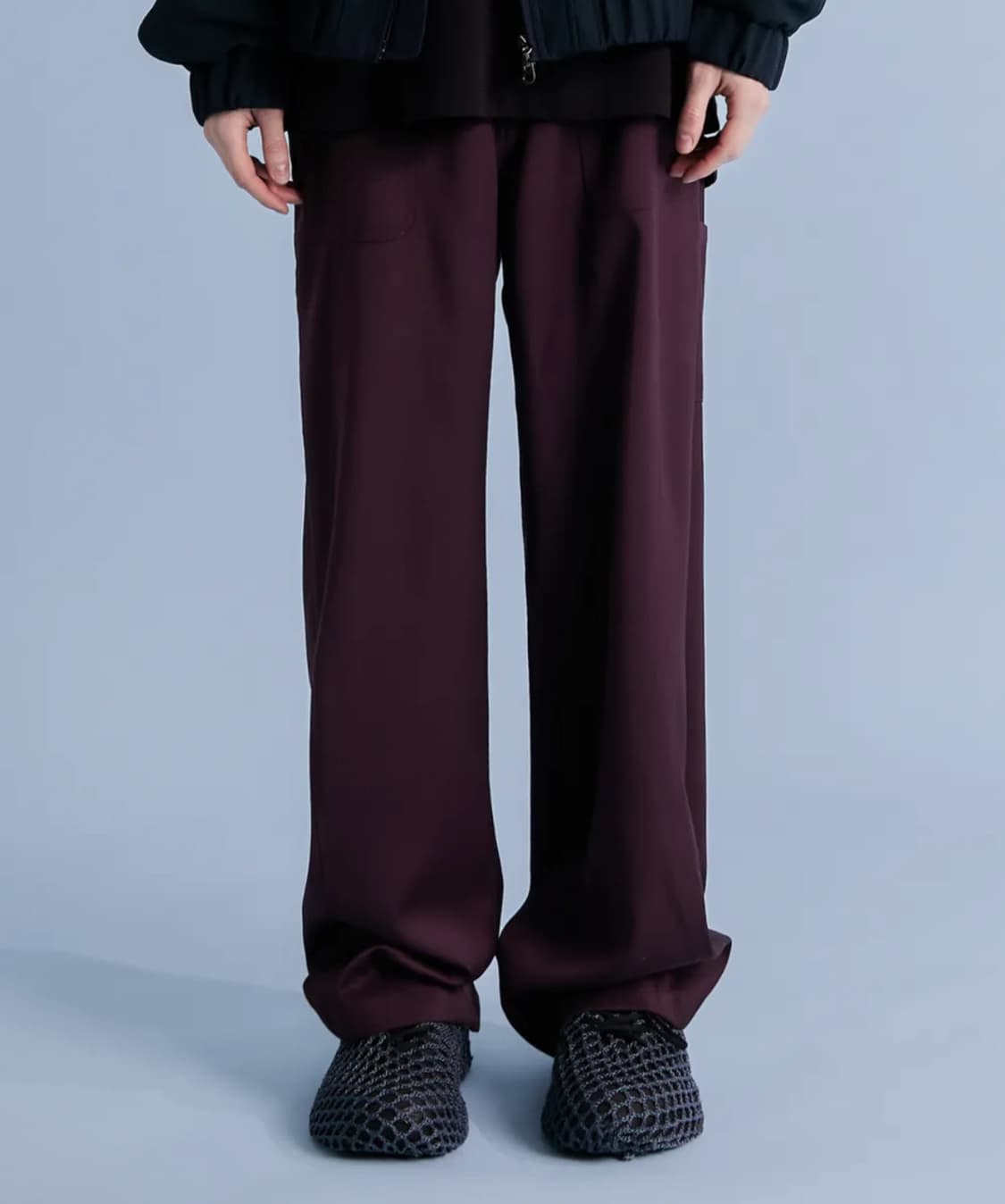애드오프 카펜더 와이드 팬츠 버건디 바지 50 상품이미지1