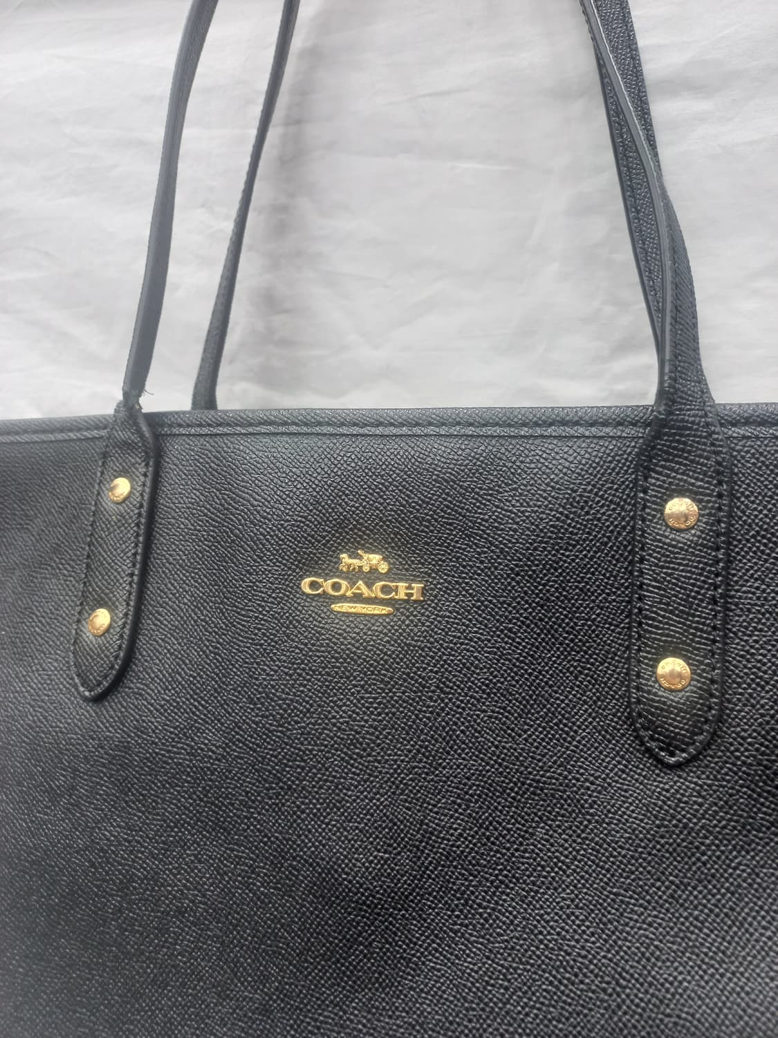 코치 블랙 가죽 숄더백 상품이미지2