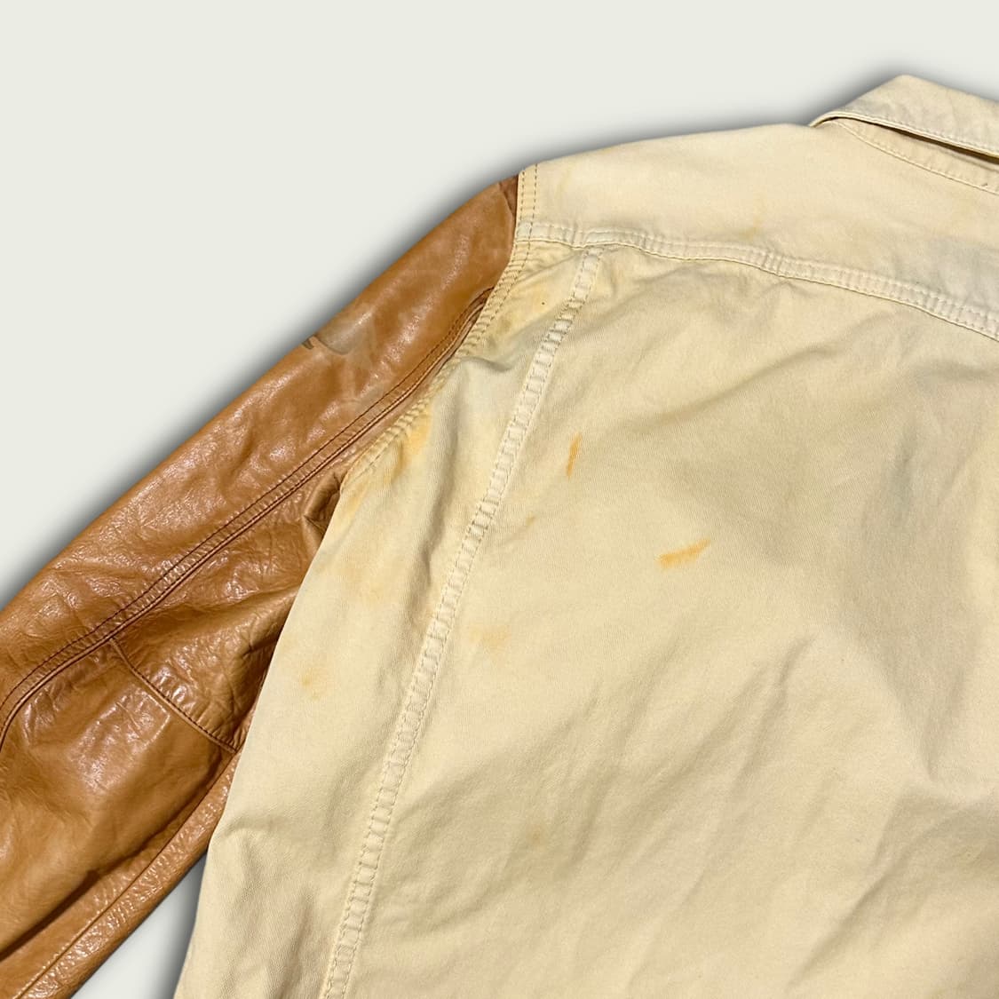 레더 슬리브 트러커자켓 상품이미지5