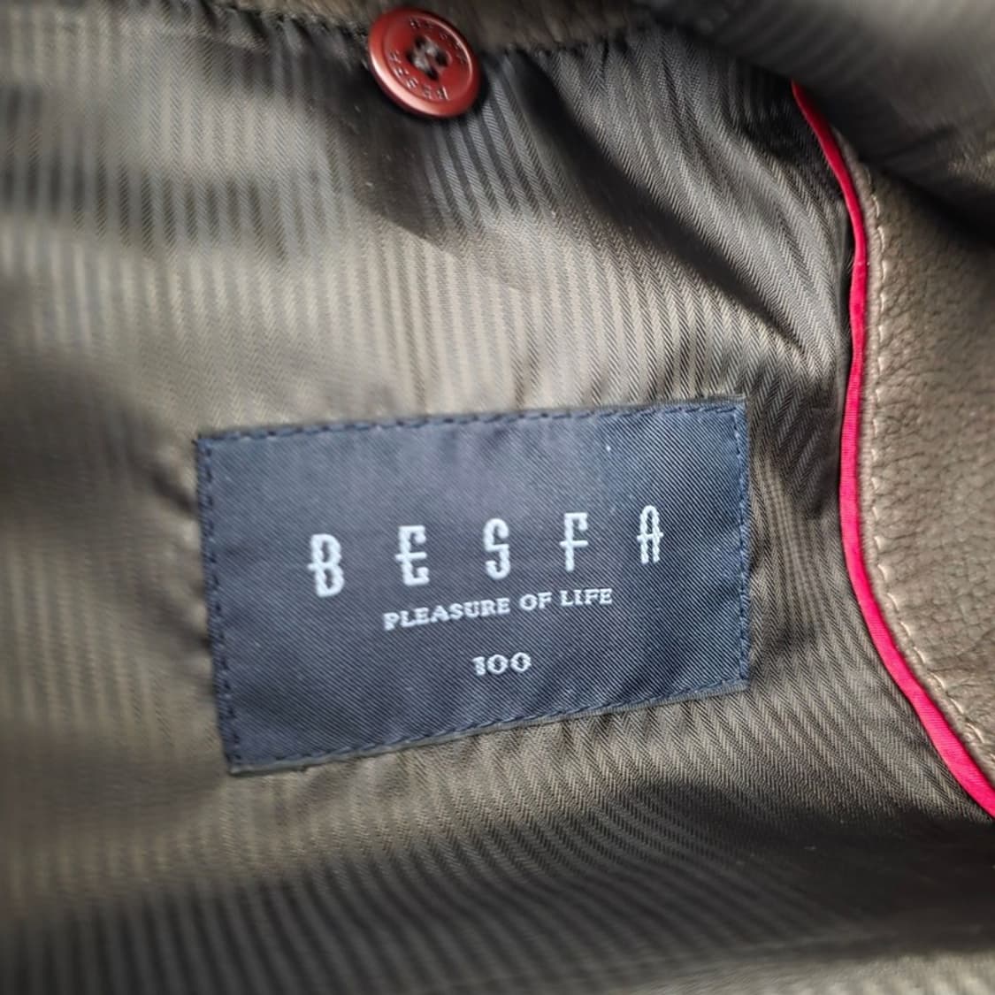 BESFA 테일러드 브라운 레더 재킷 L 상품이미지5