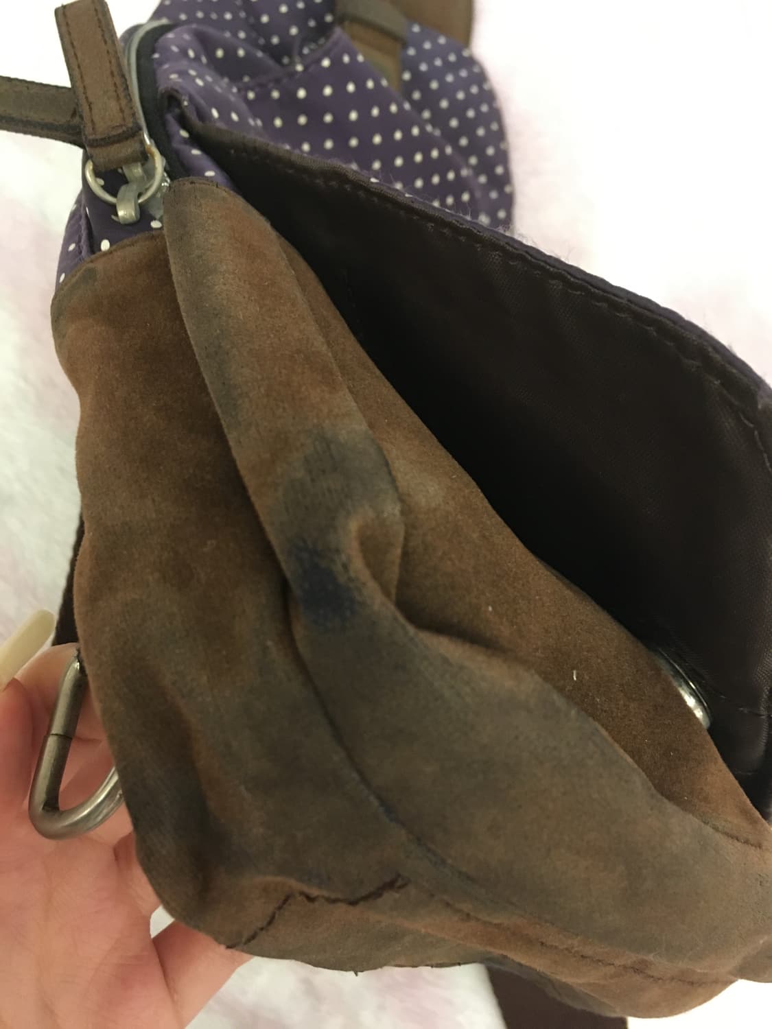 네이비 도트 돼지코 슬링백 헤이세이 모리걸 갸루 바디백 상품이미지6