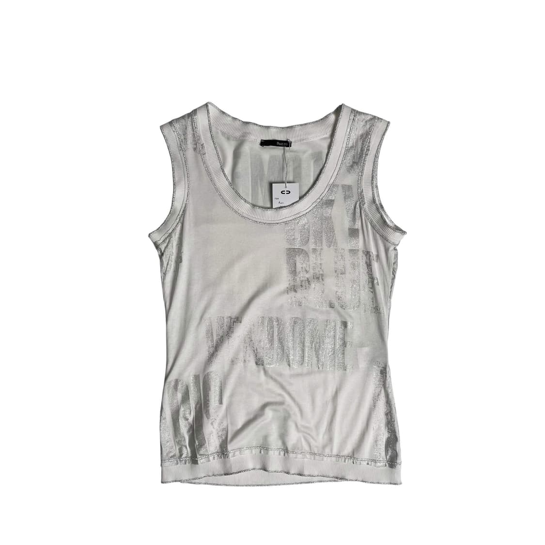 Ruzzo 글리터 레터링 슬리브리스 (italy)   상품이미지1