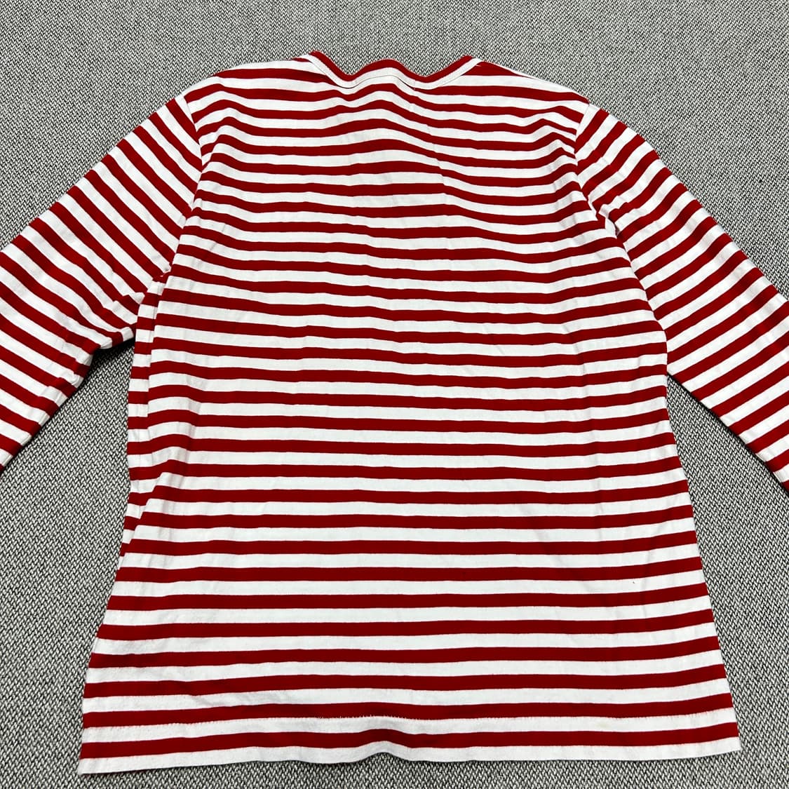 (한글택)꼼데가르송 우먼스 스트라이프 보더티(L) 상품이미지5