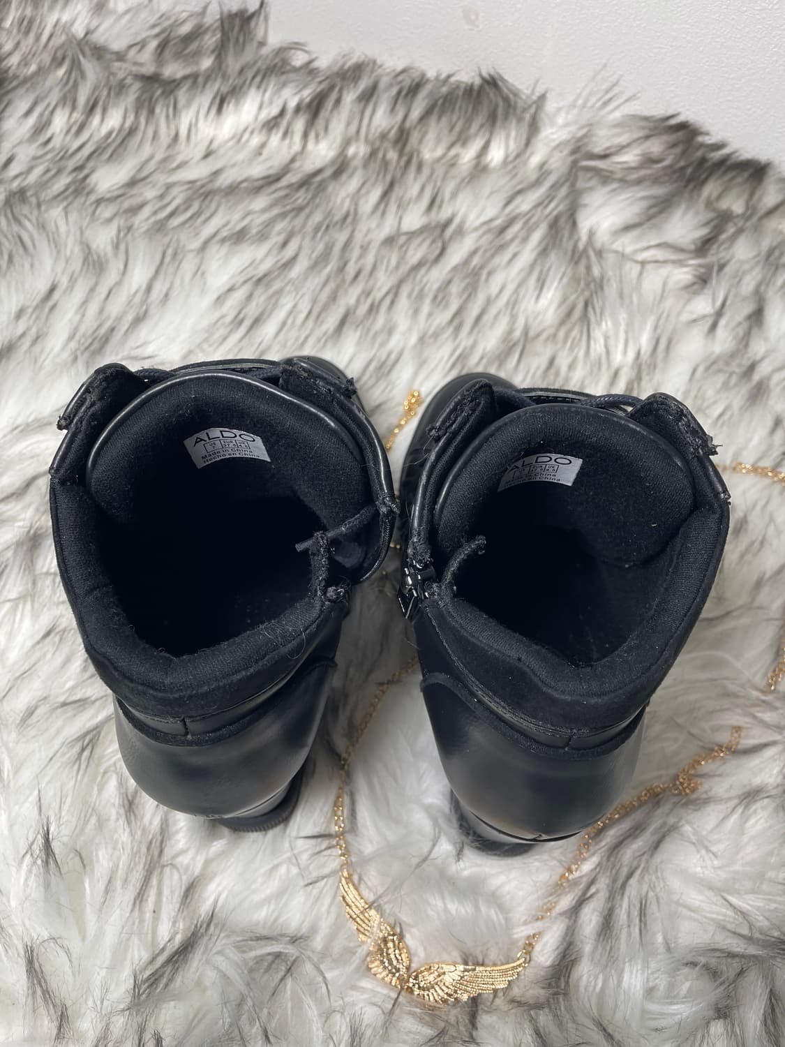 ALDO 웨지힐 골드 버튼 스니커즈 갸루 펑크 상품이미지5