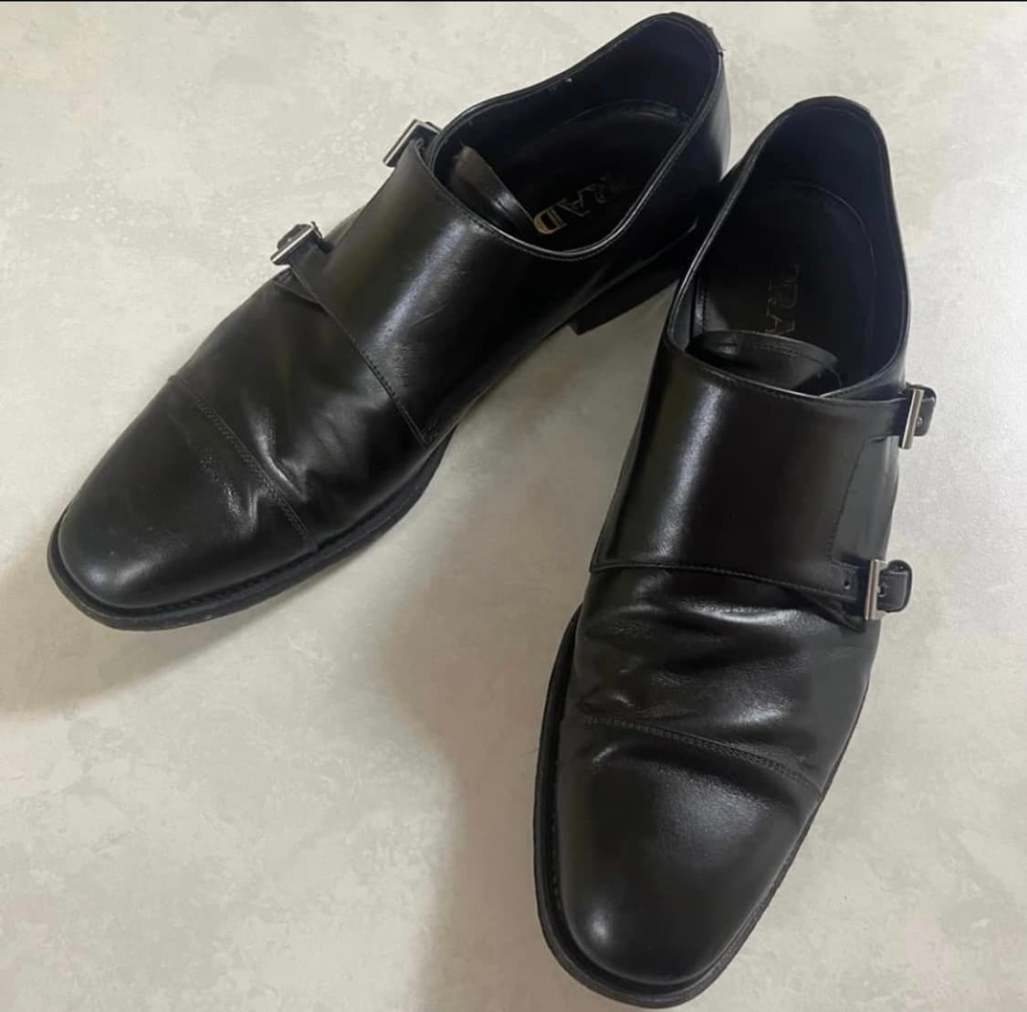 prada brushed leather double monk strap 상품이미지3