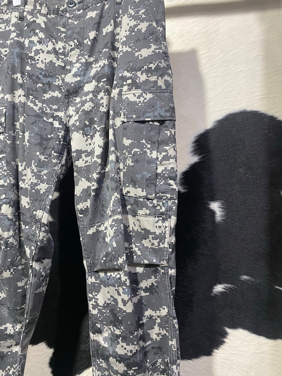 Japanese vtg 핀턱 디테일 카모 카고팬츠 상품이미지4