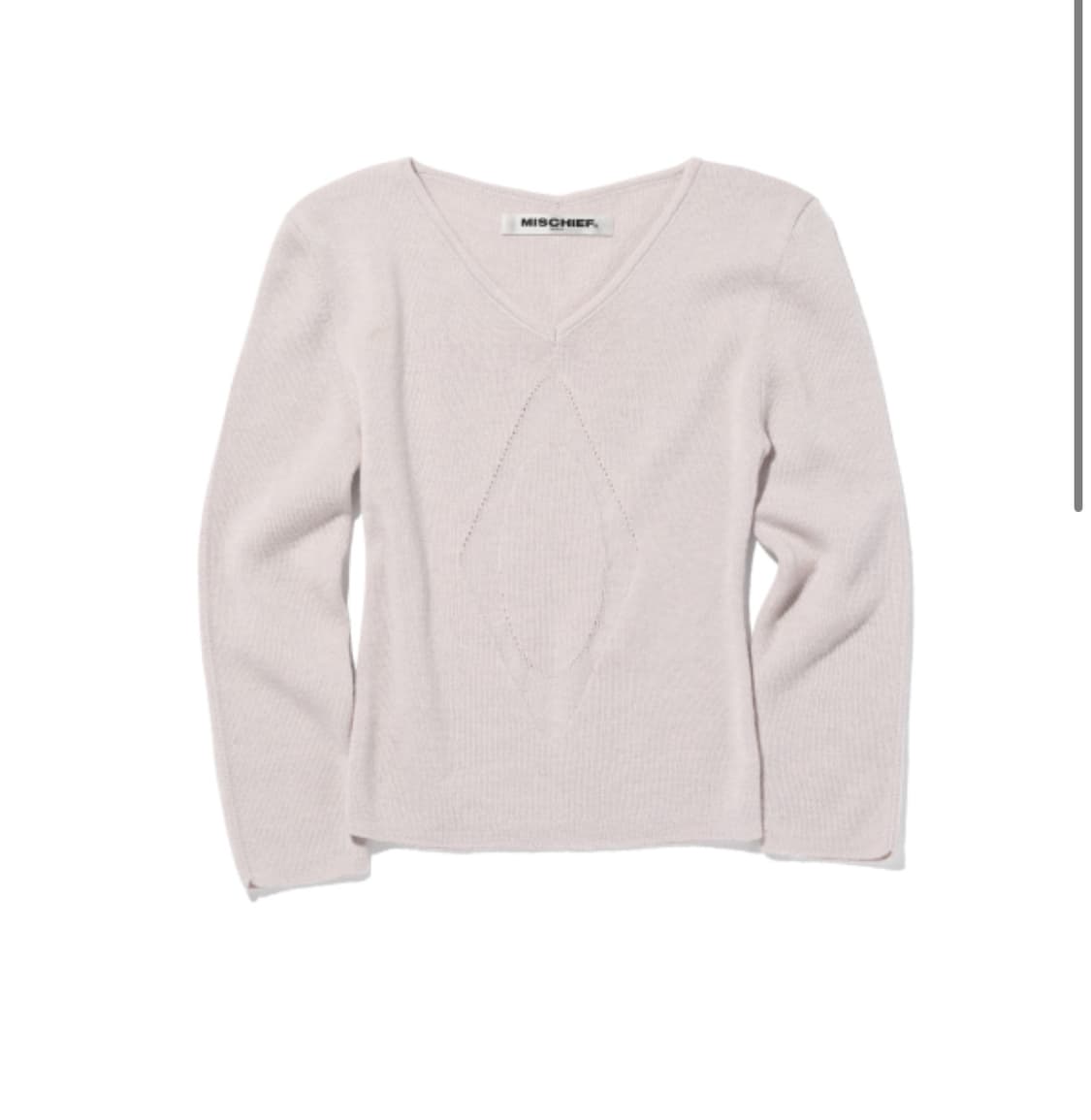 급처) 미스치프 롬버스 브이넥 니트 라이트핑크 S 새상품 상품이미지1