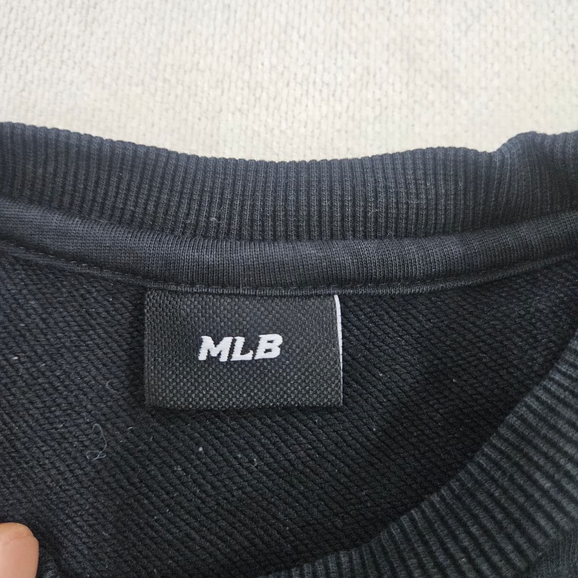 155 MLB 키즈 빅로고 블랙 맨투맨 0605Y 상품이미지3