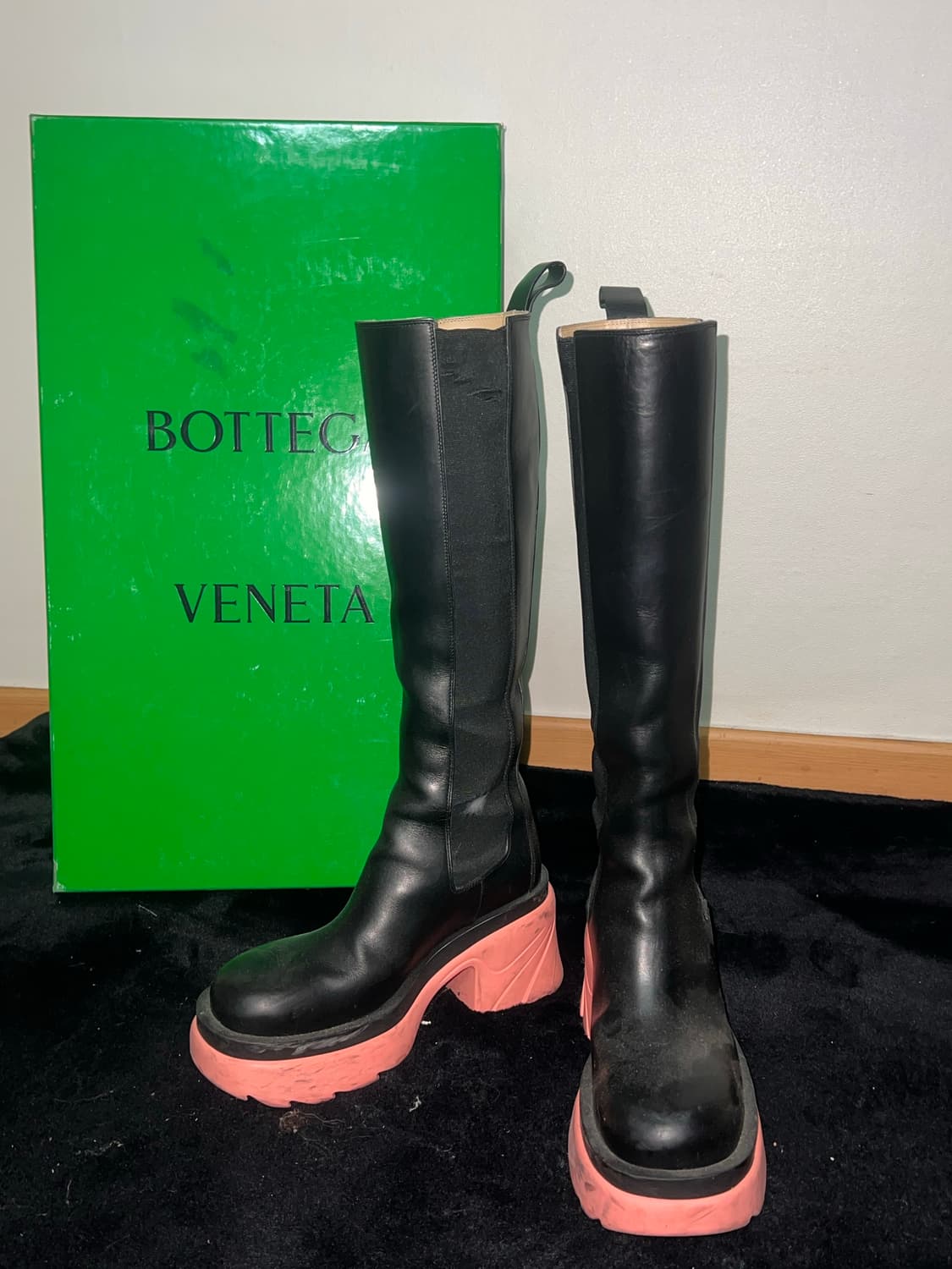 BOTTEGA VENETA 보테가베네타 플래쉬 바이컬러 핑크 38 상품이미지1
