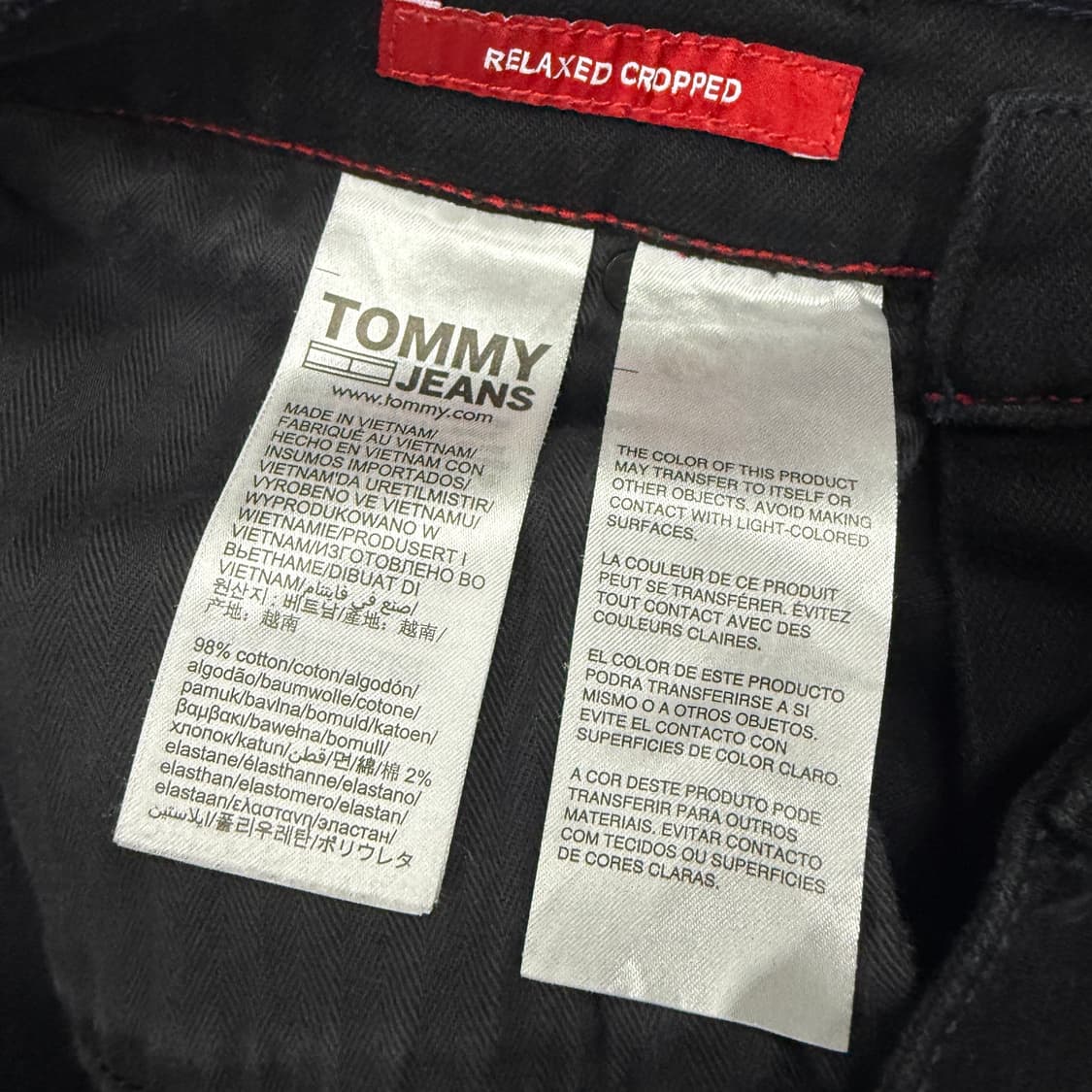 (30)타미힐피거 타미진스 블랙 데님팬츠(크롭 릴렉스드핏) 상품이미지5