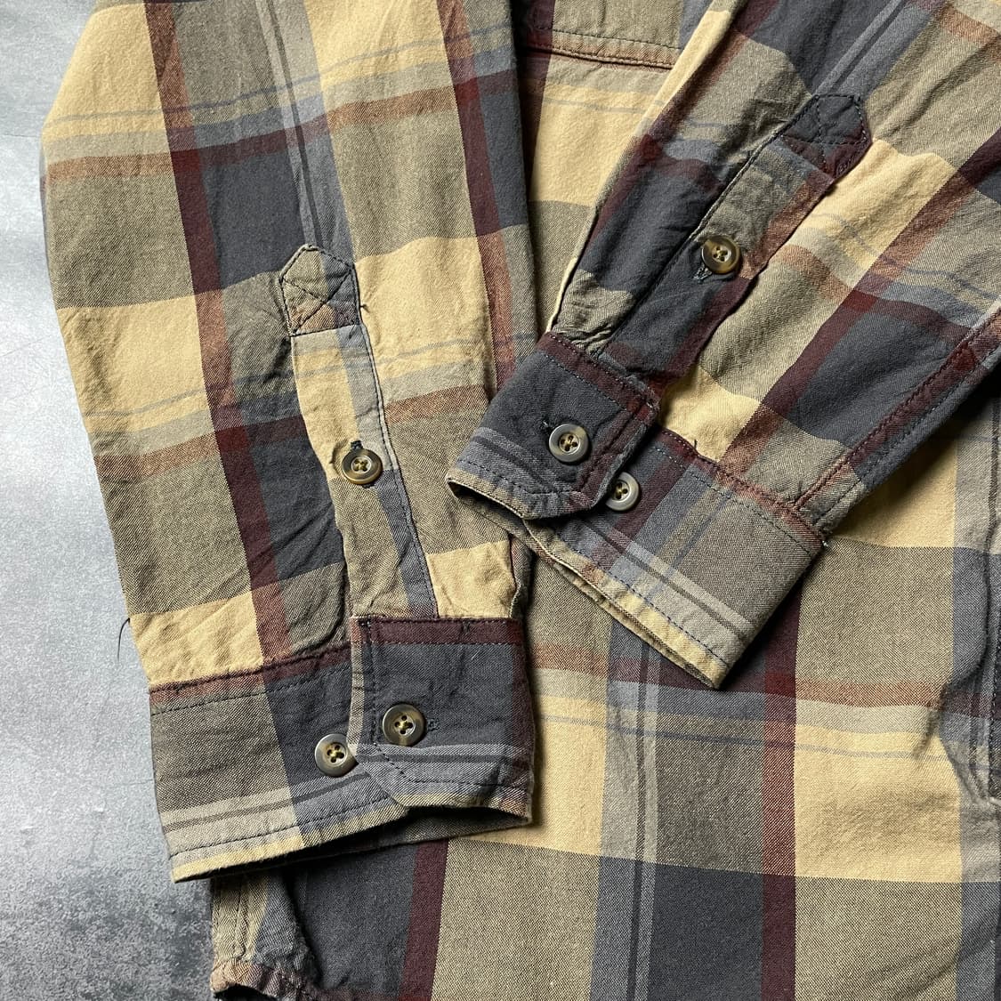 CARHARTT 칼하트 빈티지 옐로우 체크 워크 셔츠 A00981 상품이미지5