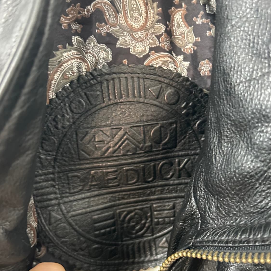 DAEDUCK 90s 양가죽 레이어드 봄버 자켓 상품이미지7