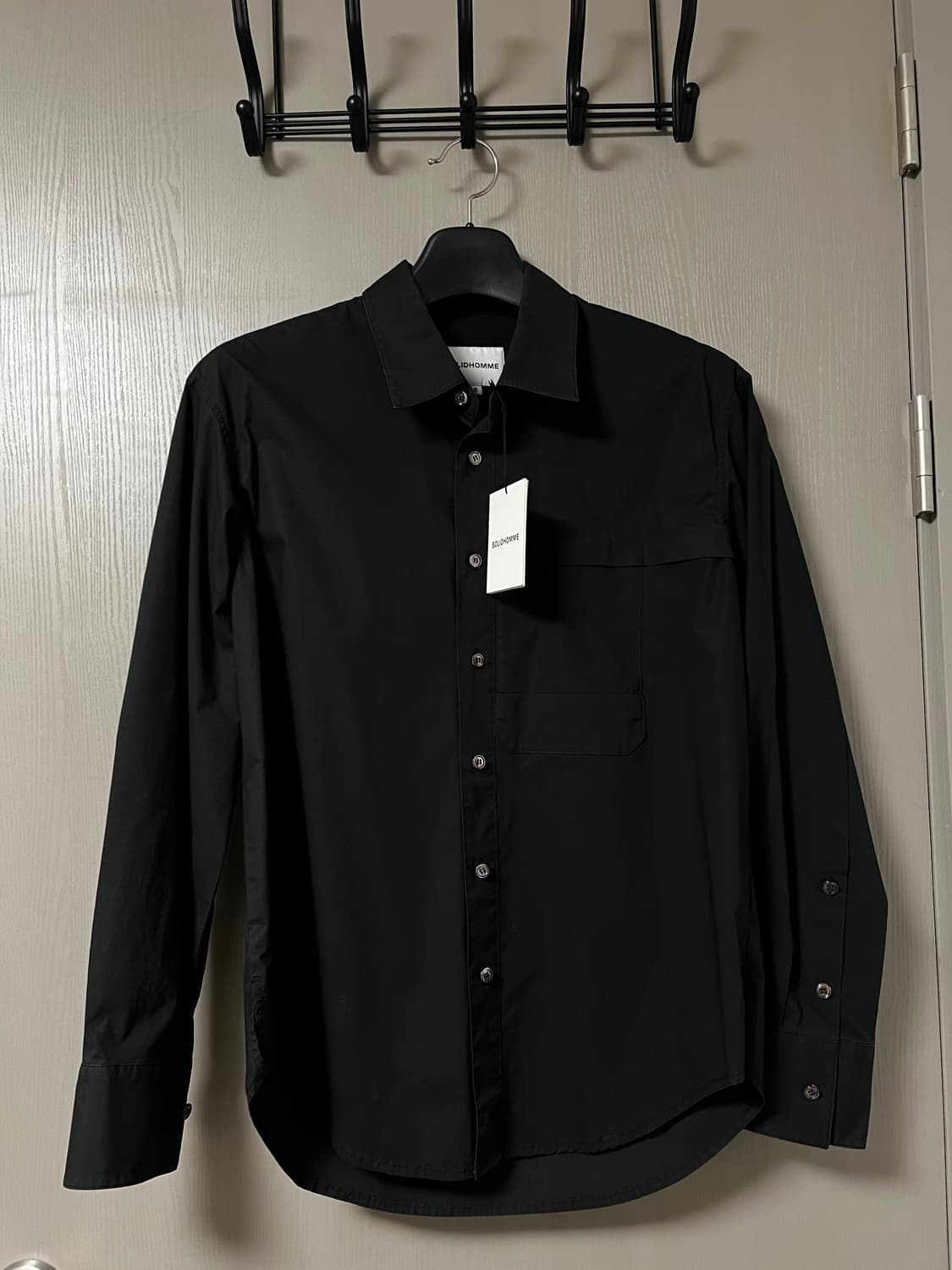 솔리드옴므 블랙 셔츠 95 새제품 상품이미지3