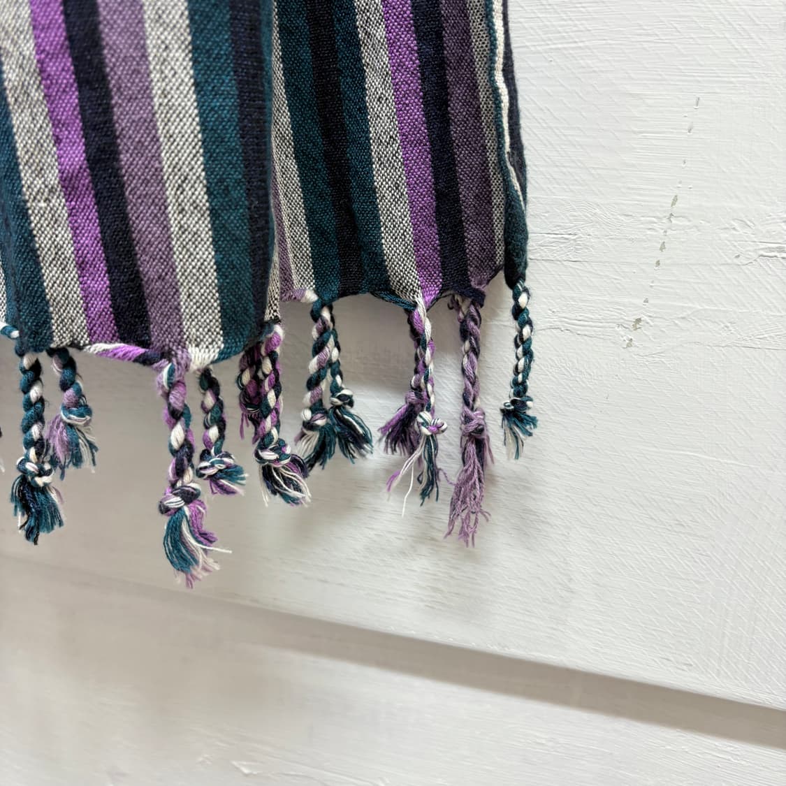 체크 스트라이프 코튼 태슬 머플러  상품이미지8