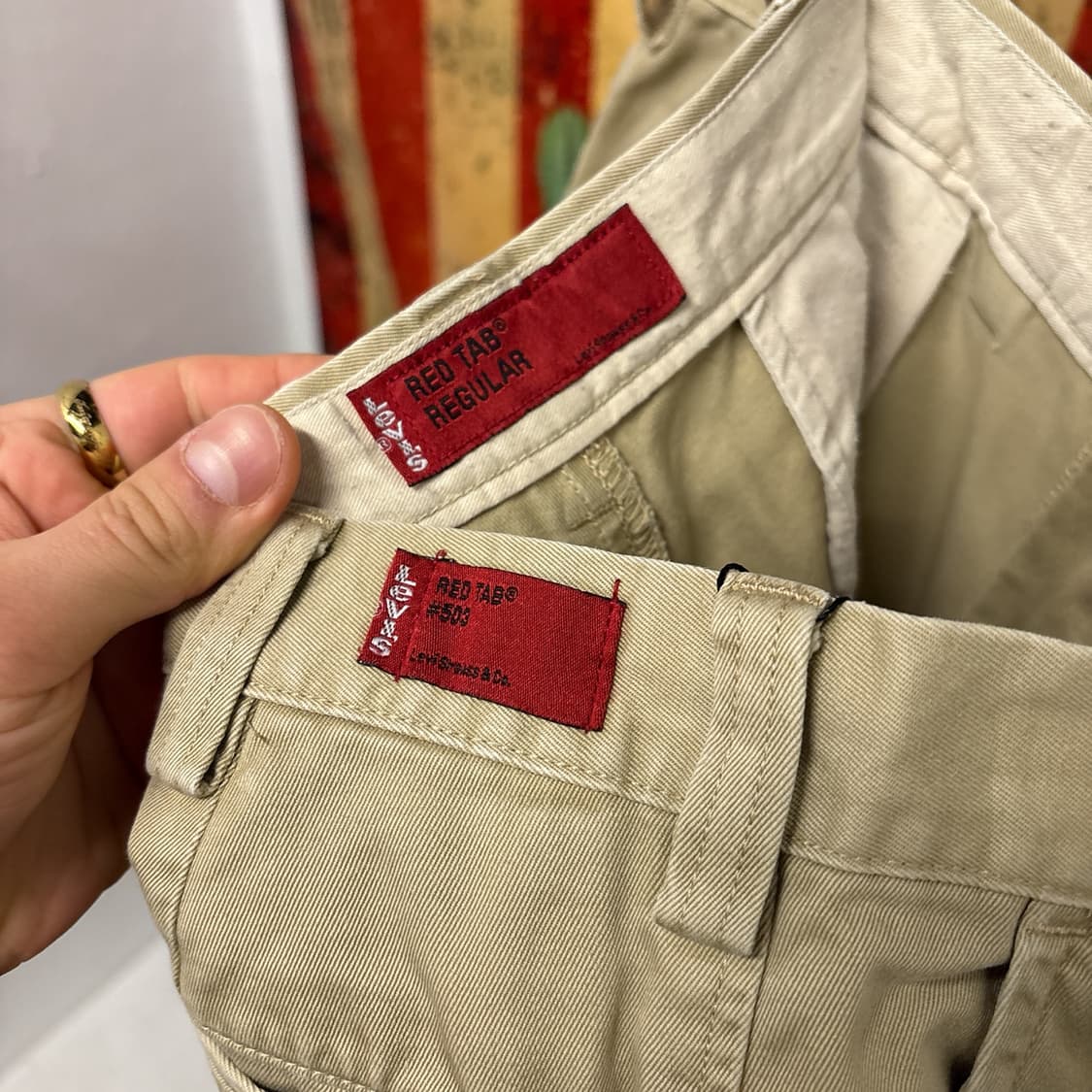 00s 리바이스 레드탭 레귤러 #503 베이지 치노팬츠 N768 상품이미지7