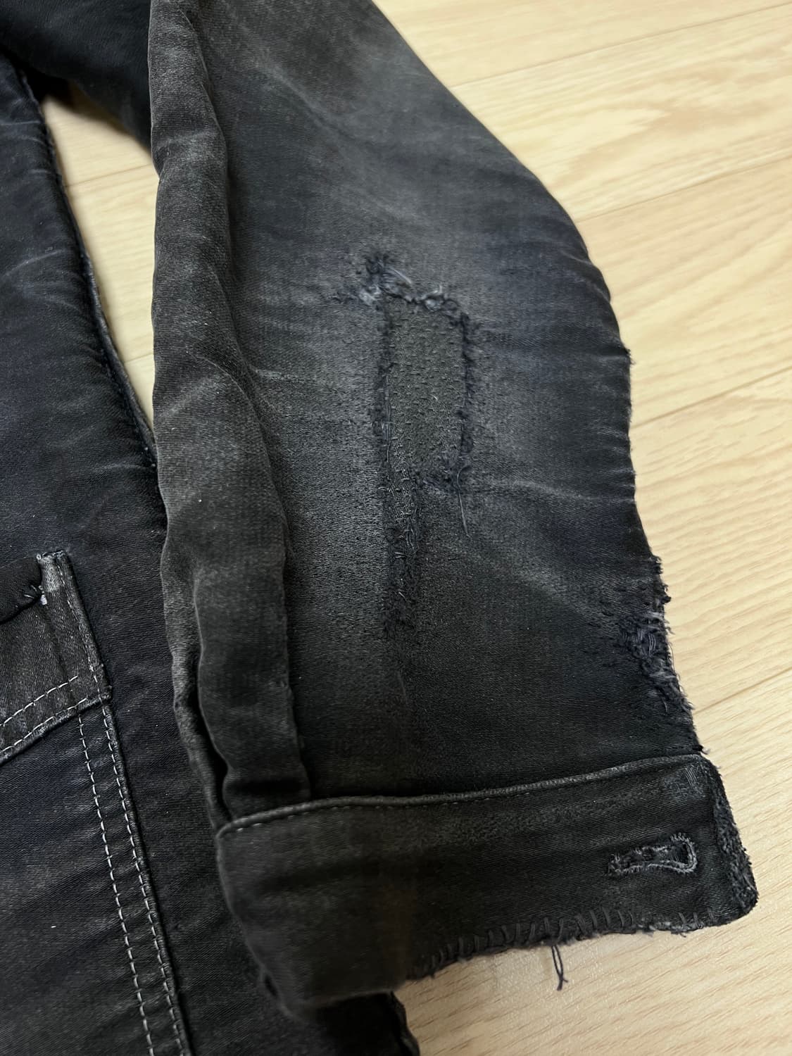 40s-50s 르 몽생미셸 블랙 몰스킨 자켓 상품이미지7