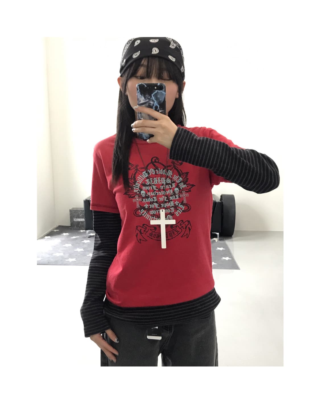 Jpn Skull Graphic Short Sleeve T-Shirts 상품이미지1