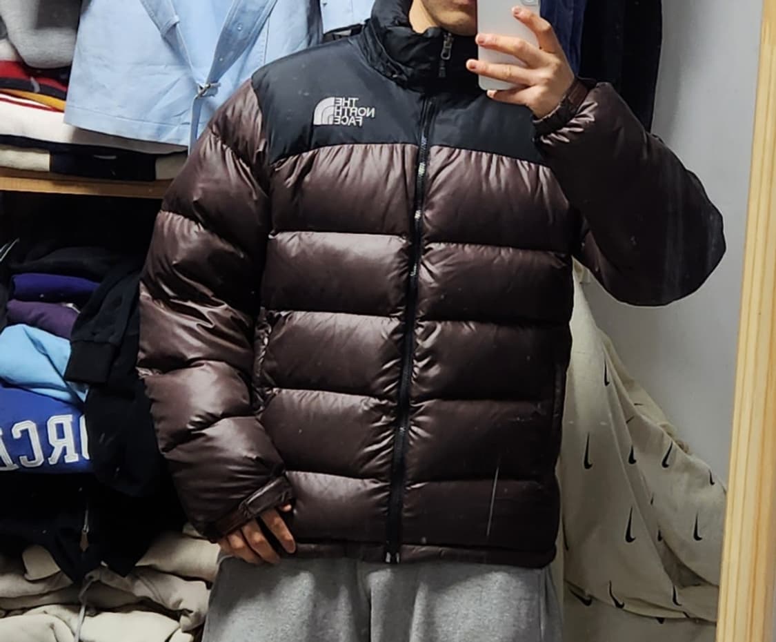 노스페이스 700 눕시 브라운 패딩 자켓 상품이미지2