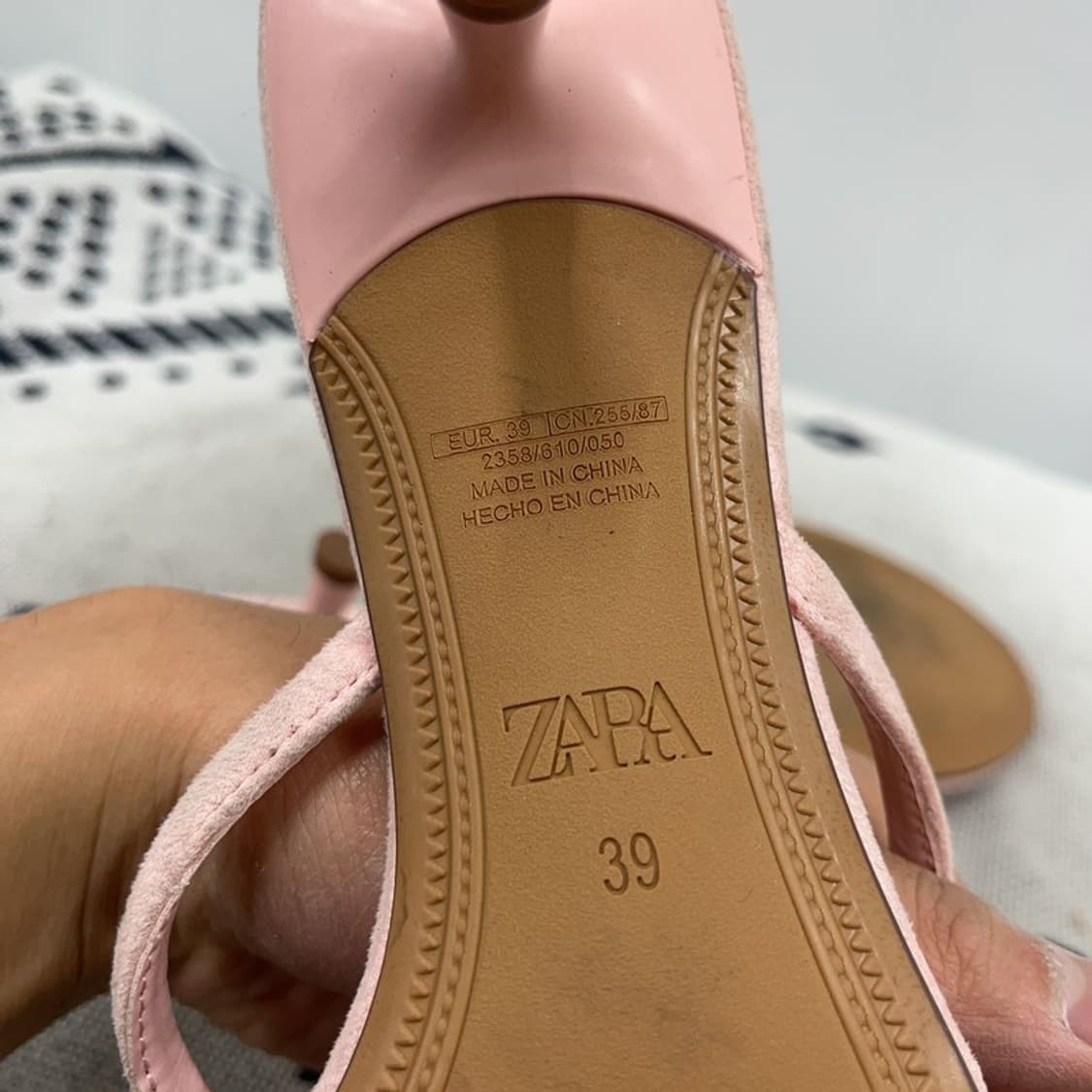 자라 ZARA 플립플롭 힐 샌들 굽 쪼리 255 X00696 상품이미지4