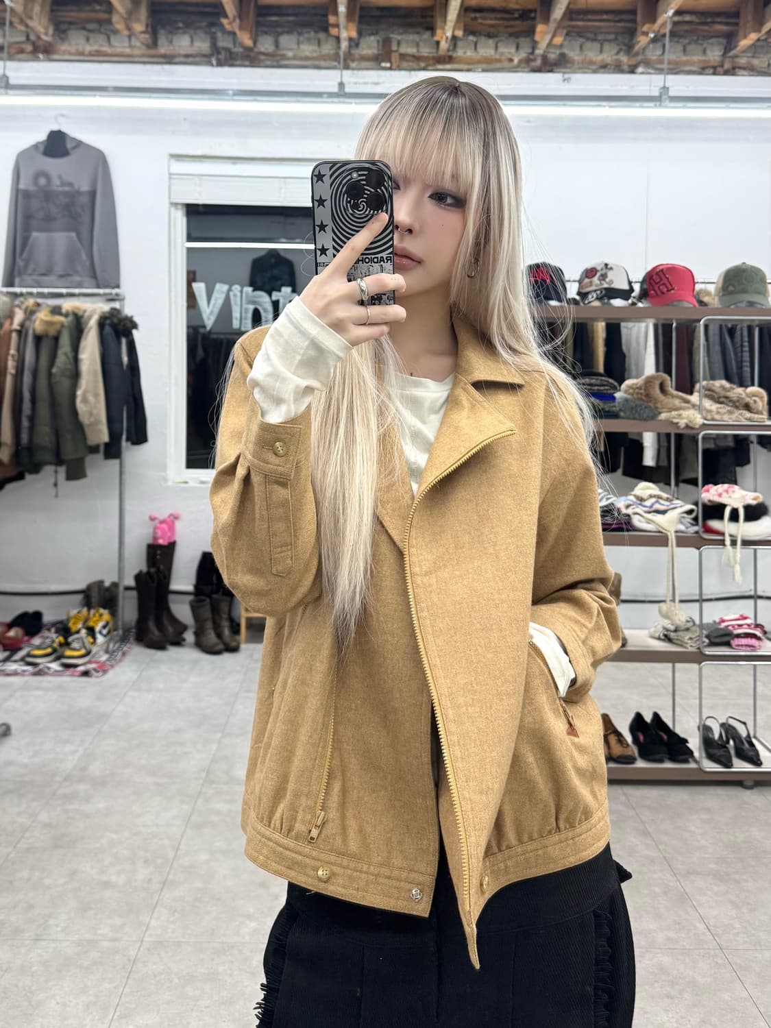 Casual 블루종 울 자켓 상품이미지8