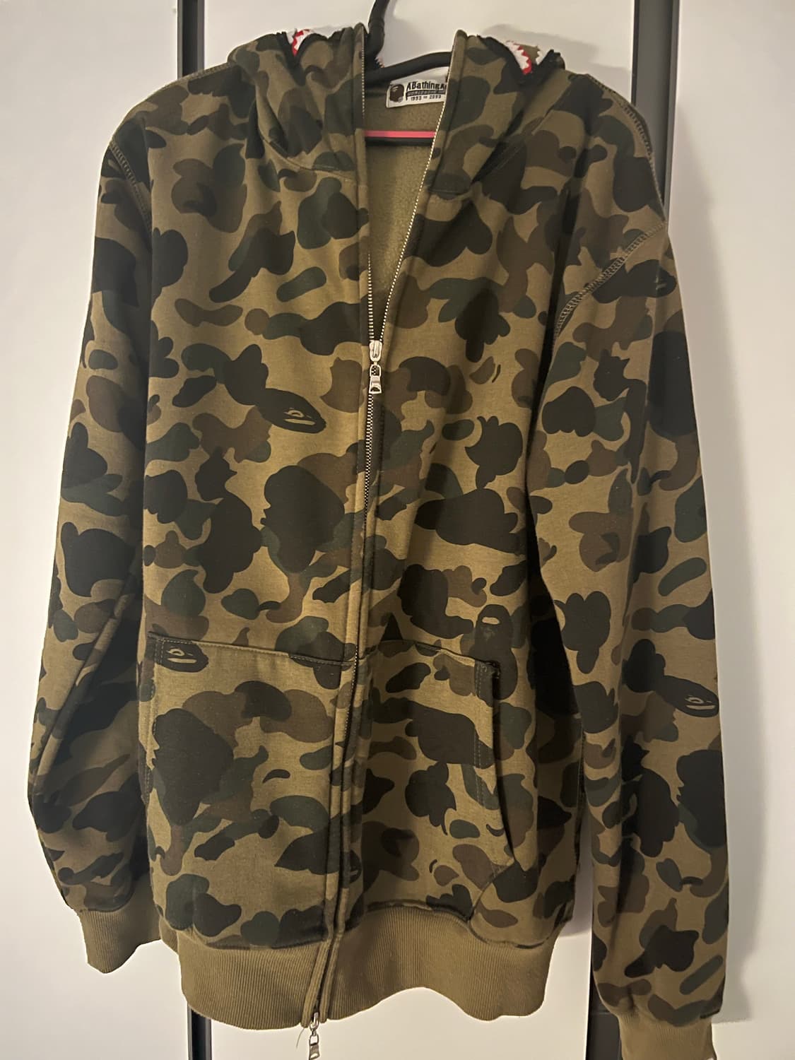 베이프 녹계 후드집업 상품이미지1