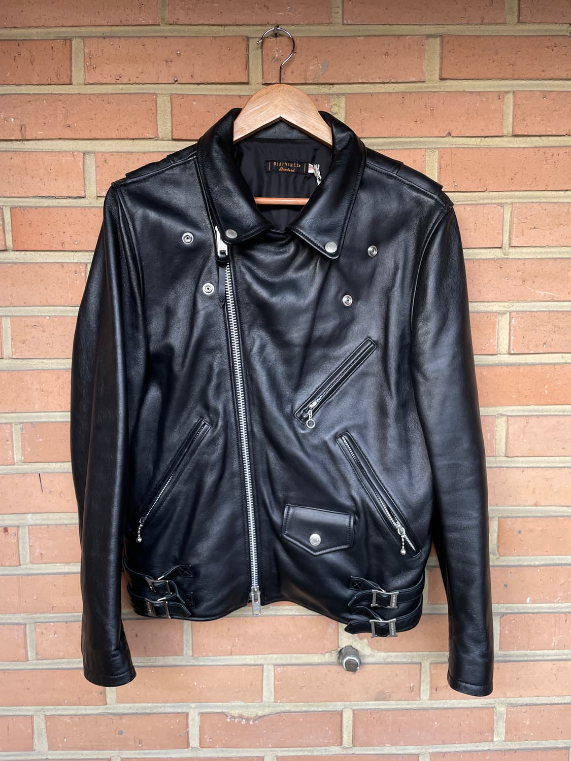 [M] 디아프바인 양가죽 더블 라이더 자켓 새상품 데드스탁 상품이미지2