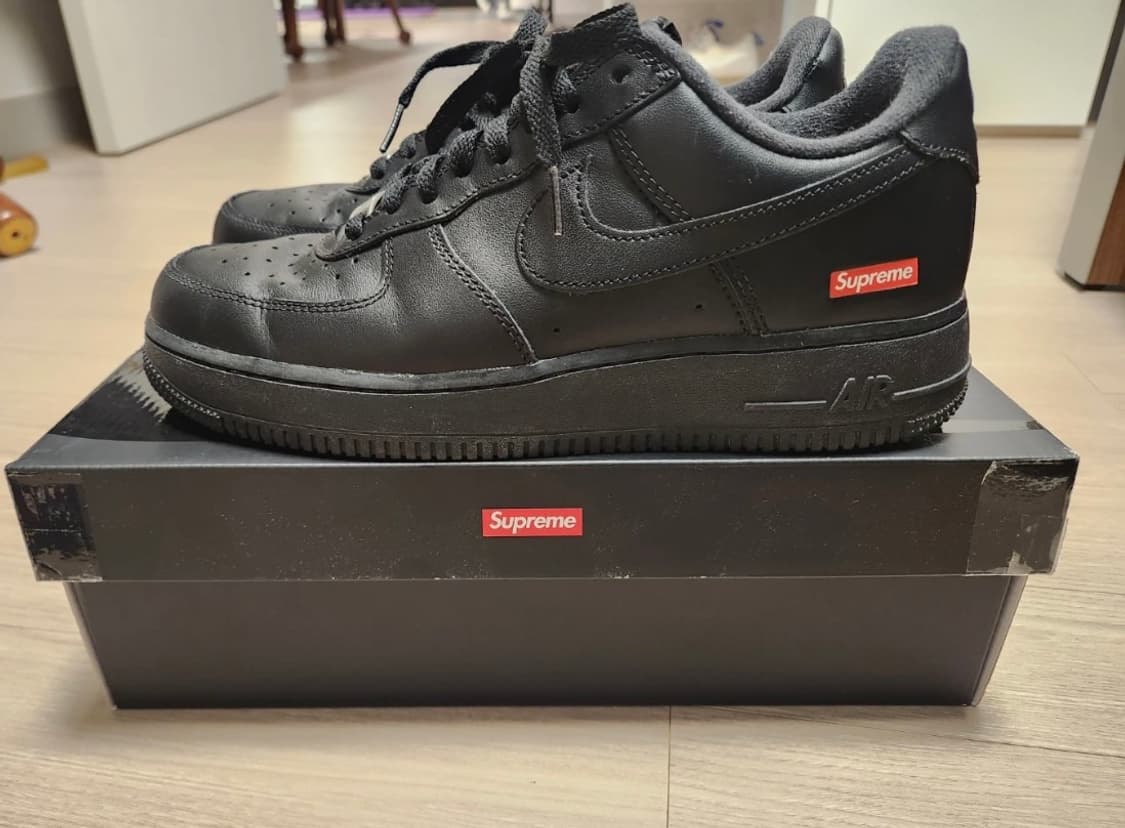 나이키 슈프림 에어포스 블랙 260 상품이미지2