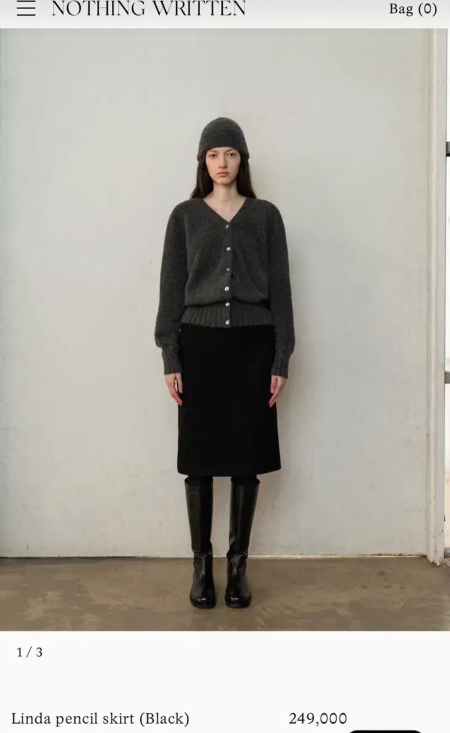 낫띵리튼nothingwritten linda pencil skirt 상품이미지1