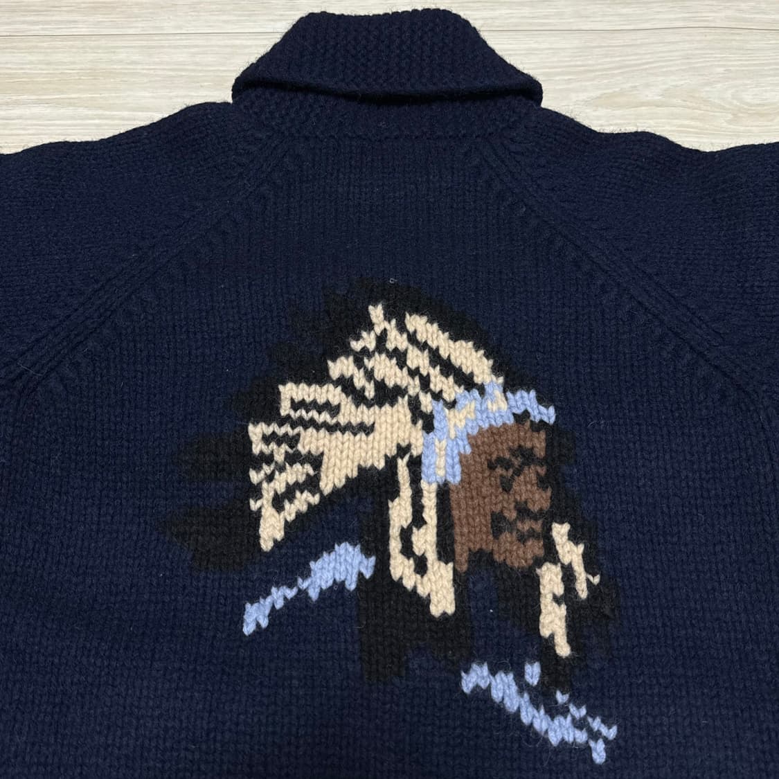 컨디션 최상) 코위찬 니트 집업 인디언 패턴 상품이미지1