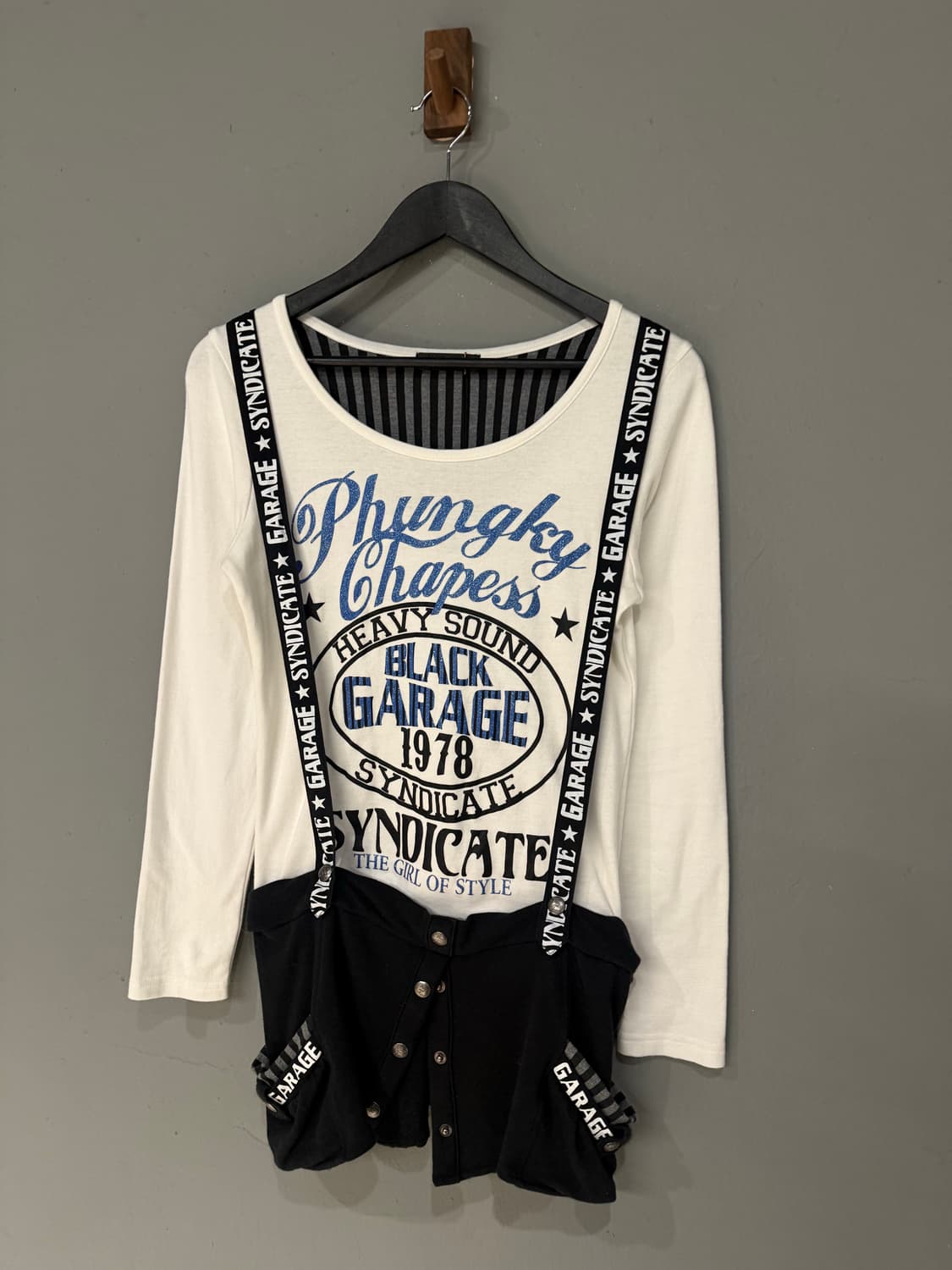 overalls detail lettering long sleeve 상품이미지6