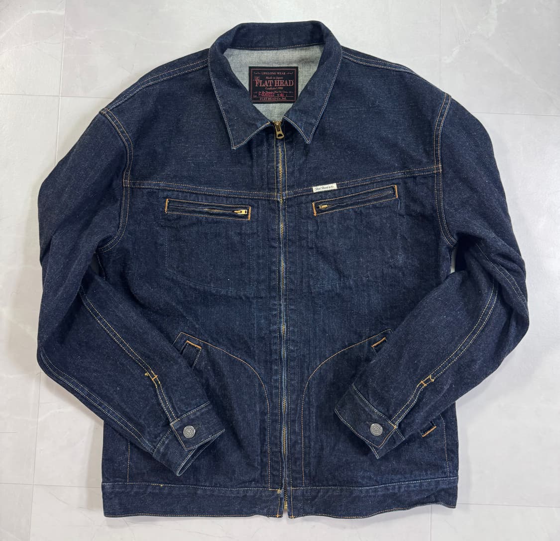 플랫헤드 바이커 워크 데님자켓 3xl 46사이즈 상품이미지1