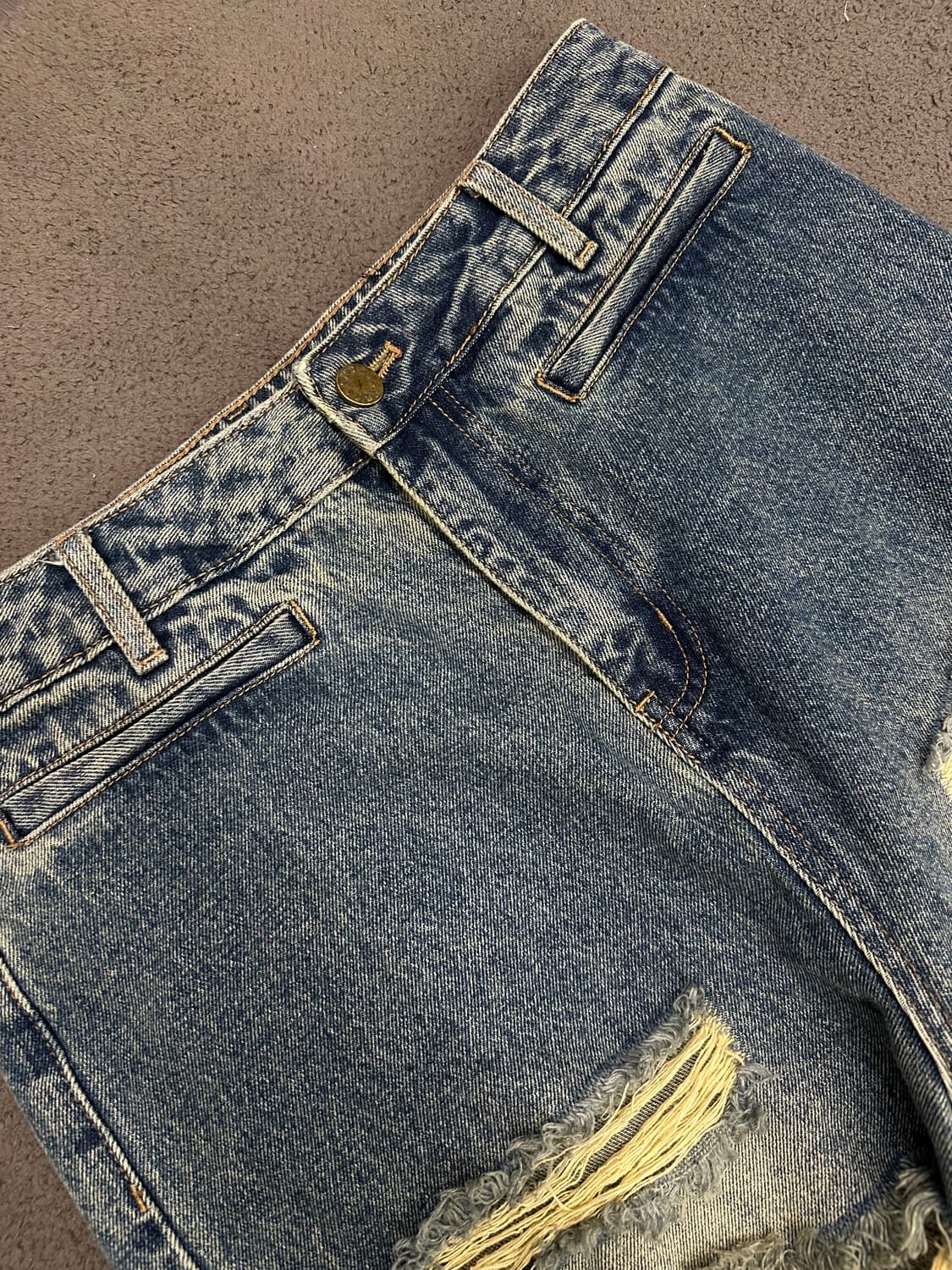 24ans 디스트로이드 찢청 와이드 팬츠 처분  상품이미지6