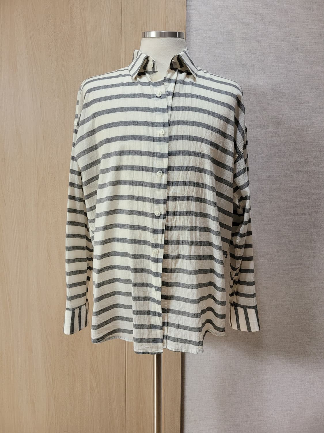 잭앤질 Jack&Jill 남자 스트라이프 셔츠 110 그레이 상품이미지1