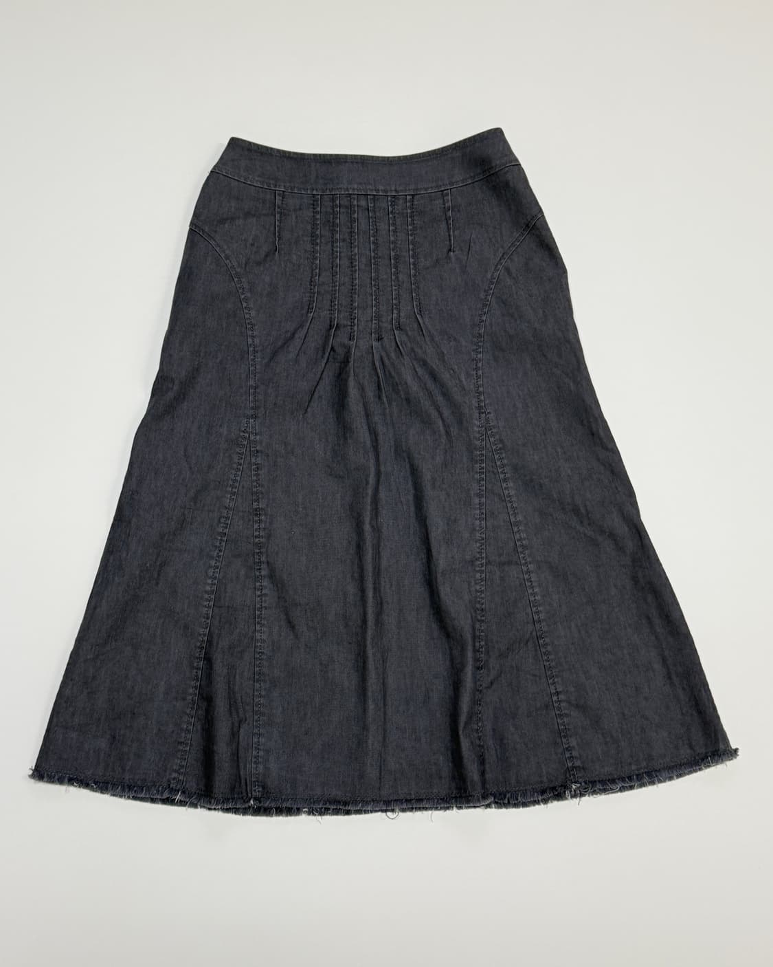 라인 포인트 데님 스커트 상품이미지1