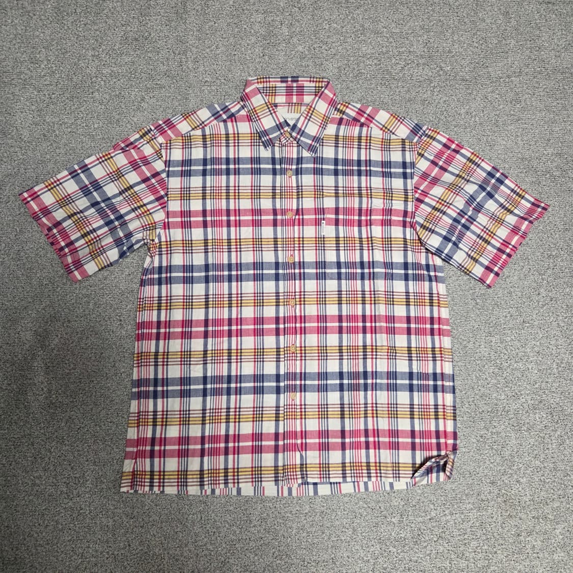 Converse 빈티지 반팔 체크셔츠 L(100) 상품이미지1