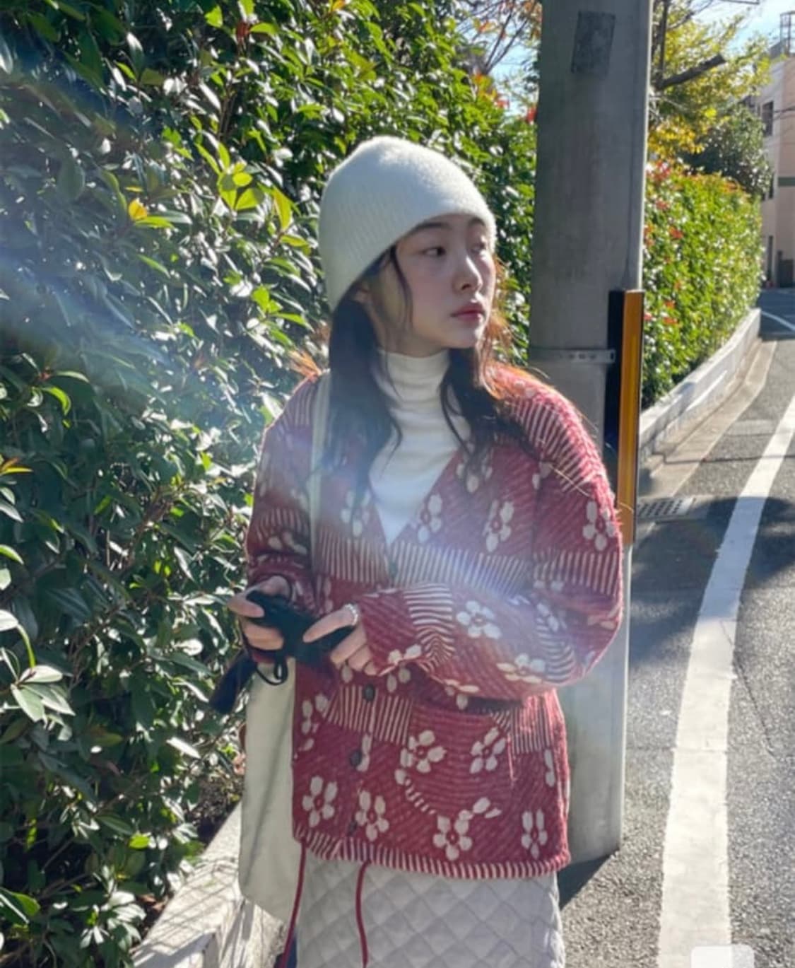 김아홉 9.hope kotatsu red flower cardigan 상품이미지1