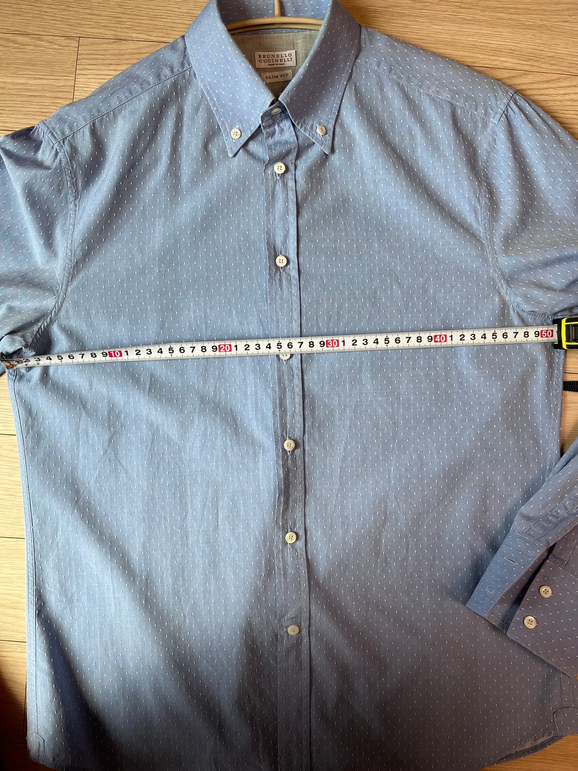 브루넬로 쿠치넬리 슬림핏 남방 하늘색 M 정품 상품이미지7