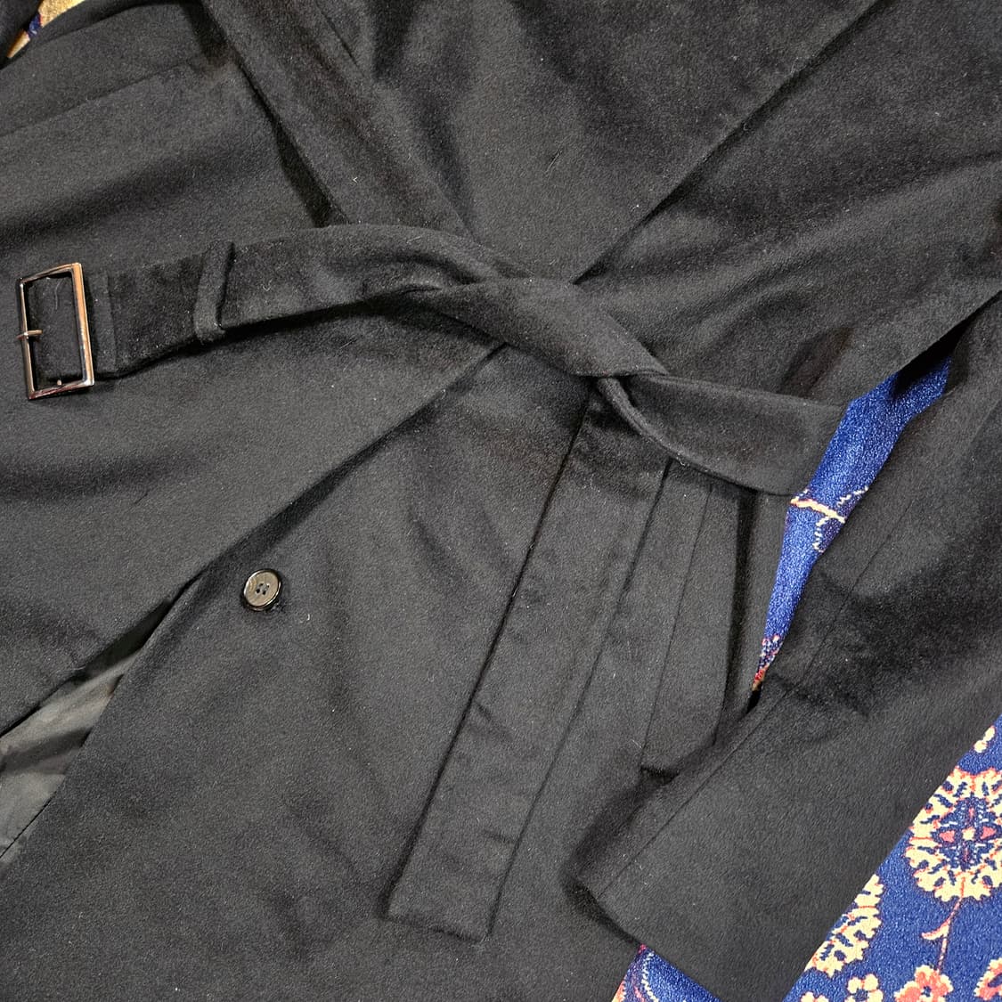 켈빈클라인 캐시미어 100% 시크블랙 코트  상품이미지4