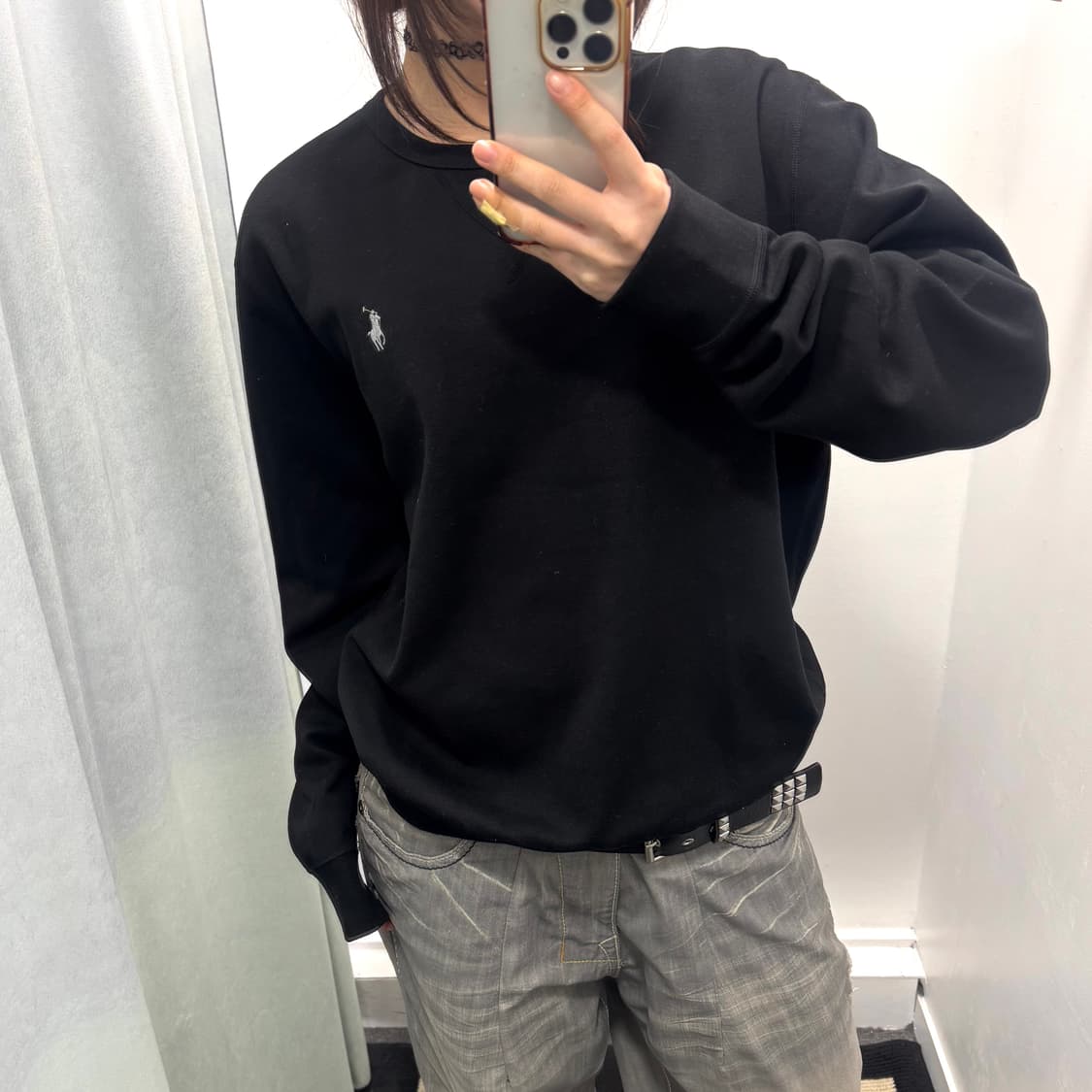 폴로 블랙 맨투맨 상품이미지1