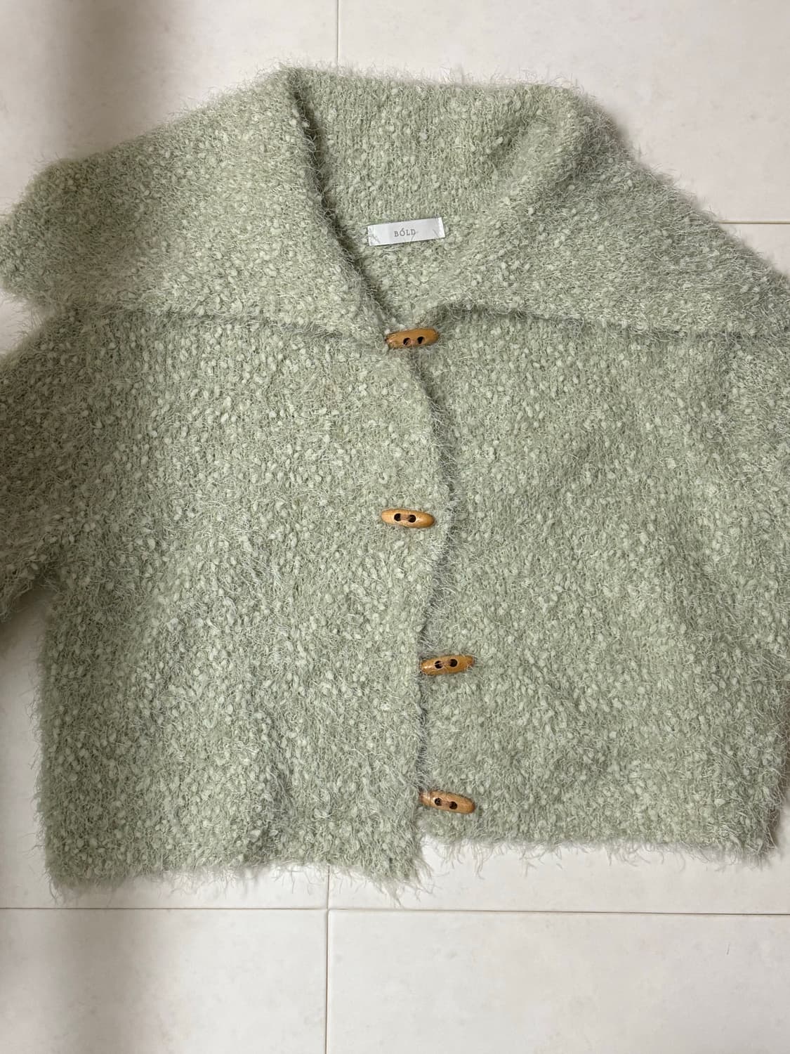 세일러카라 연두색 니트 상품이미지4