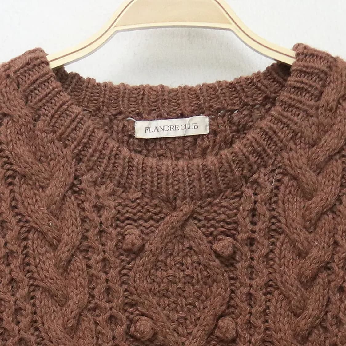 FLANDRE 브라운 폼폼 울 니트 61328 상품이미지3
